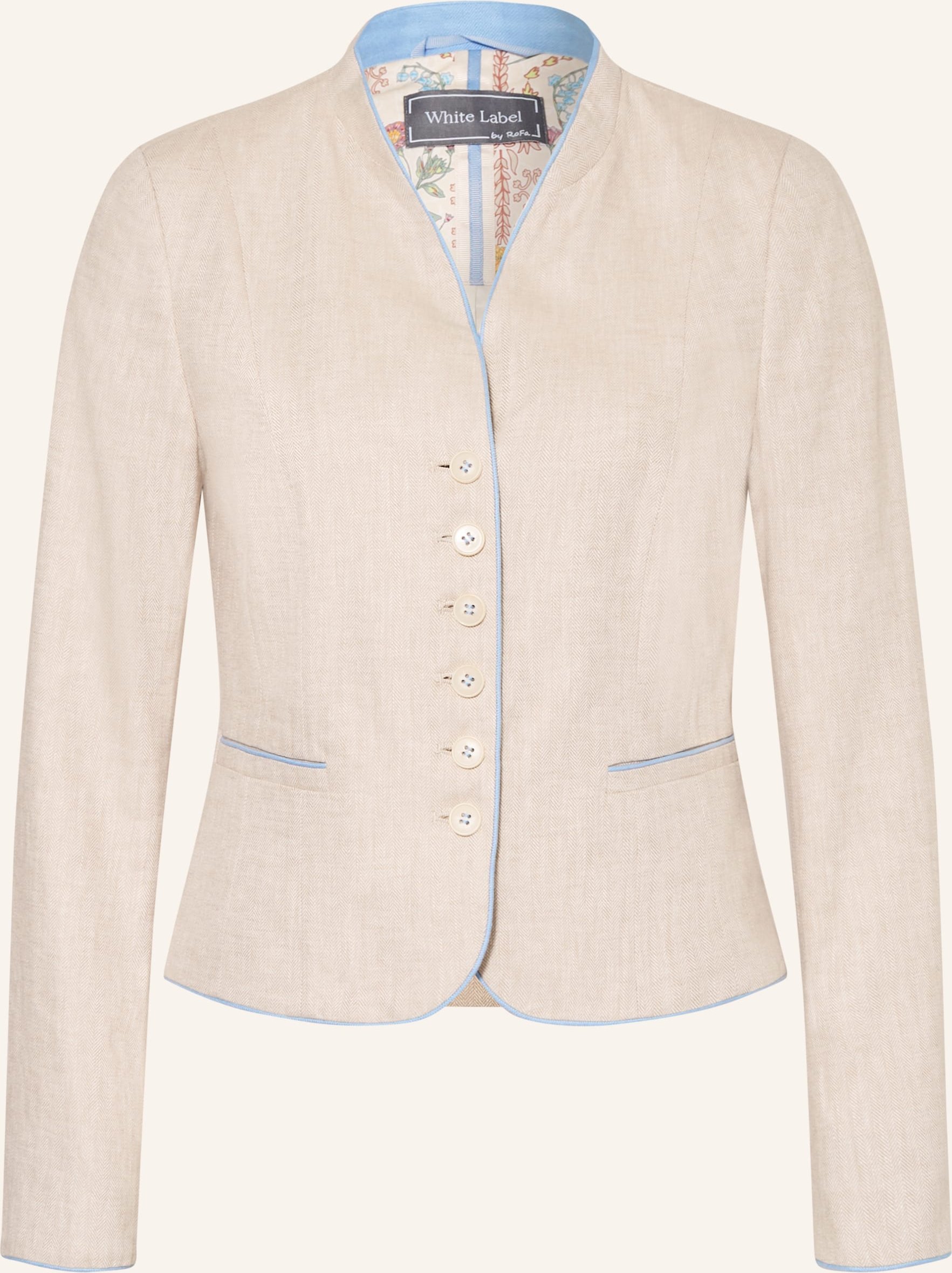 White Label Janker Mit Leinen beige