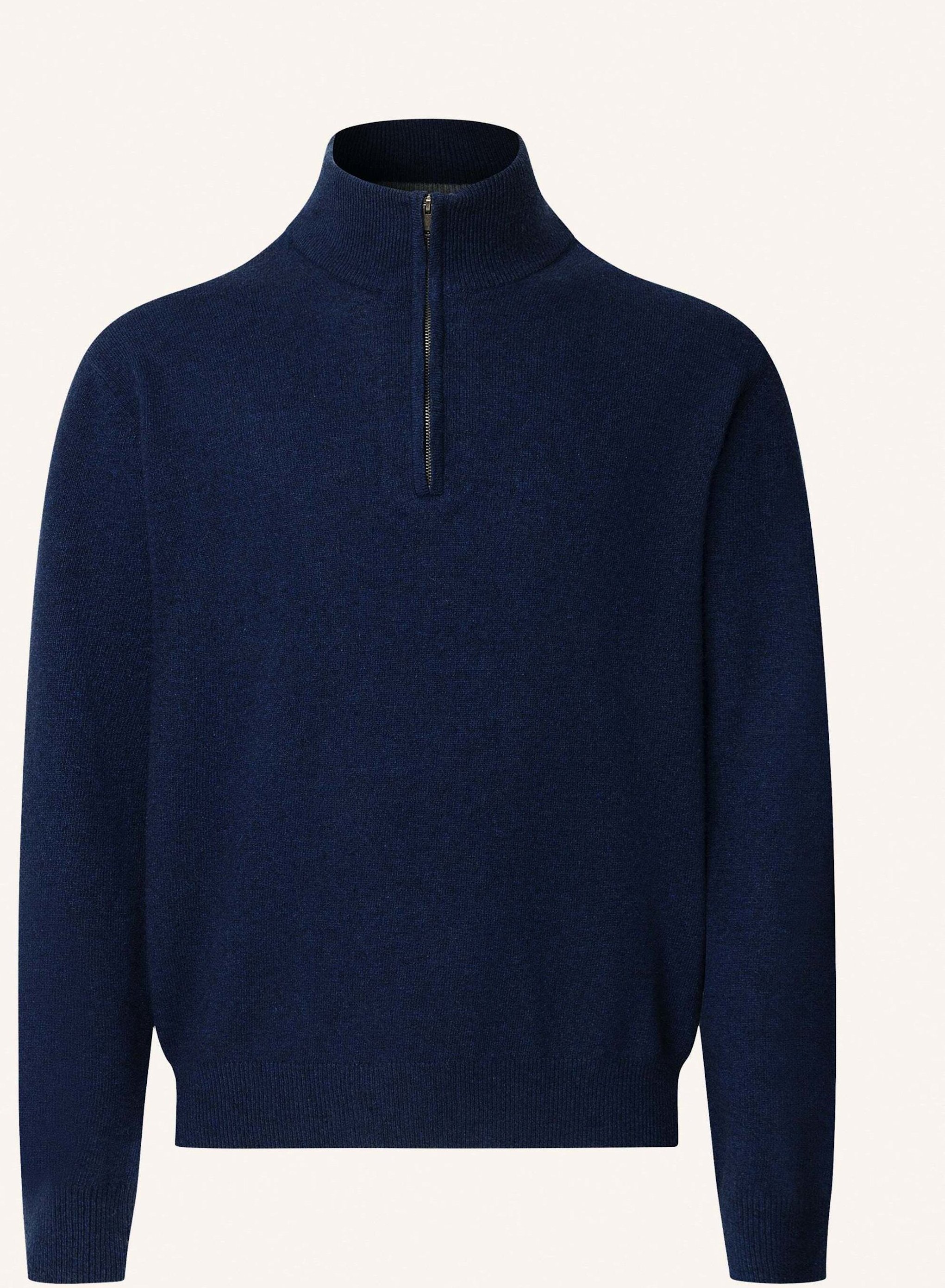 Hackett London Pullover Merino Cash Mix Hzip blau