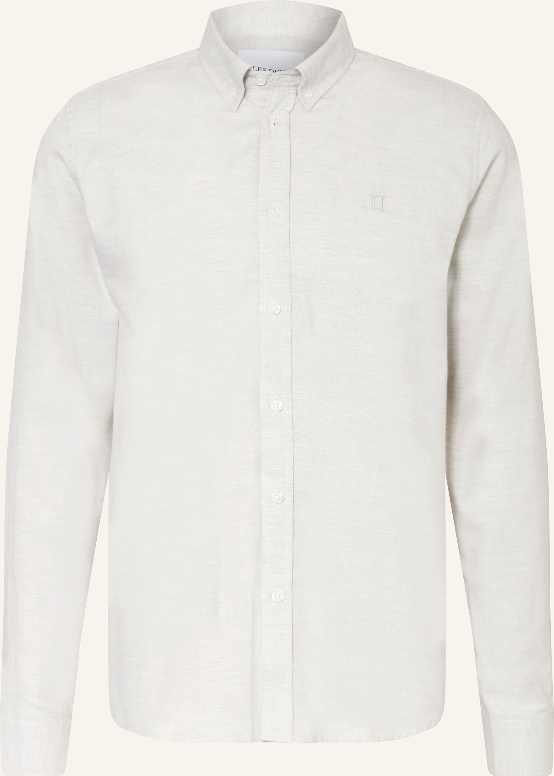 Les Deux Flanellhemd Desert Reg Regular Fit grau