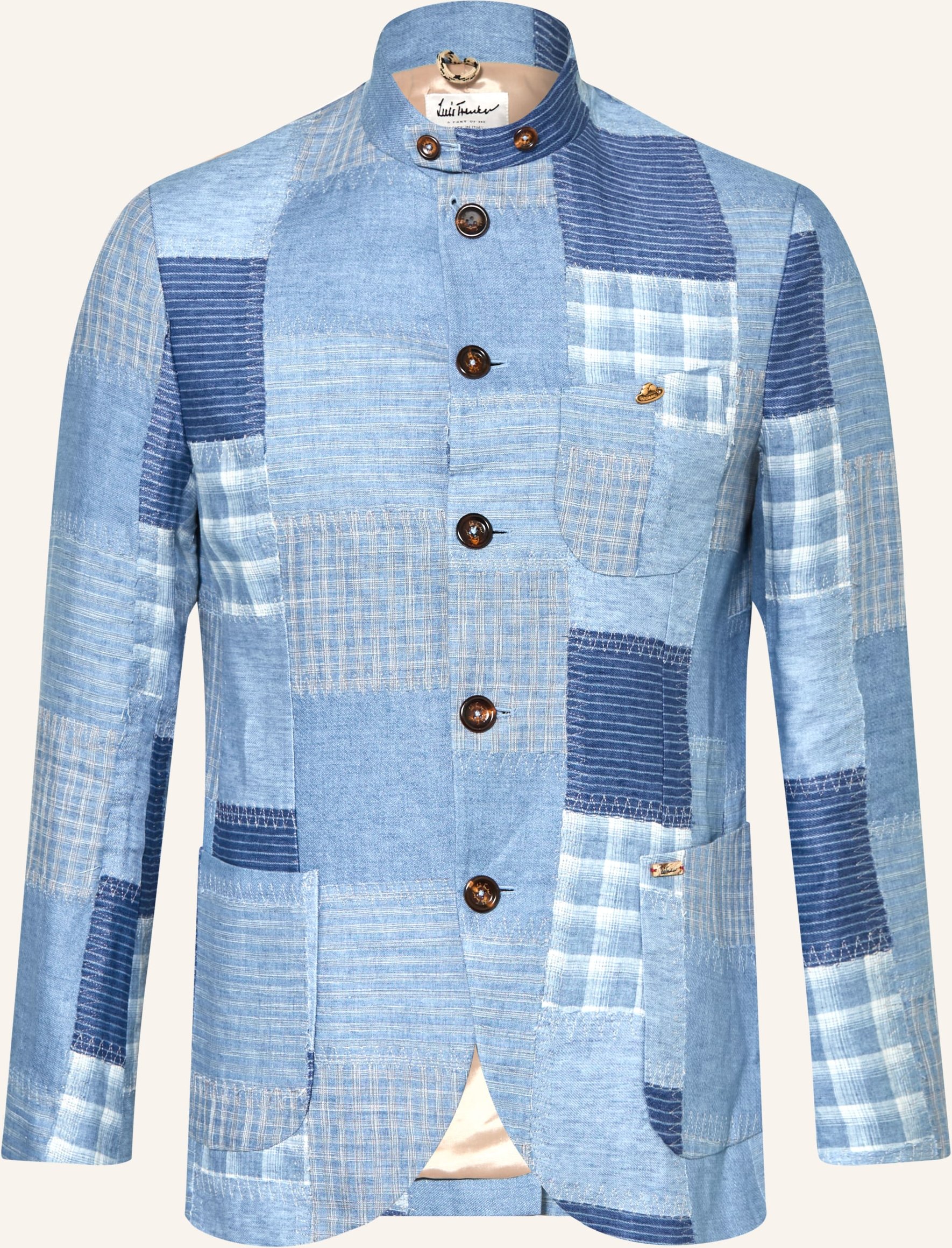 Luis Trenker Janker Lusandro Aus Leinen blau