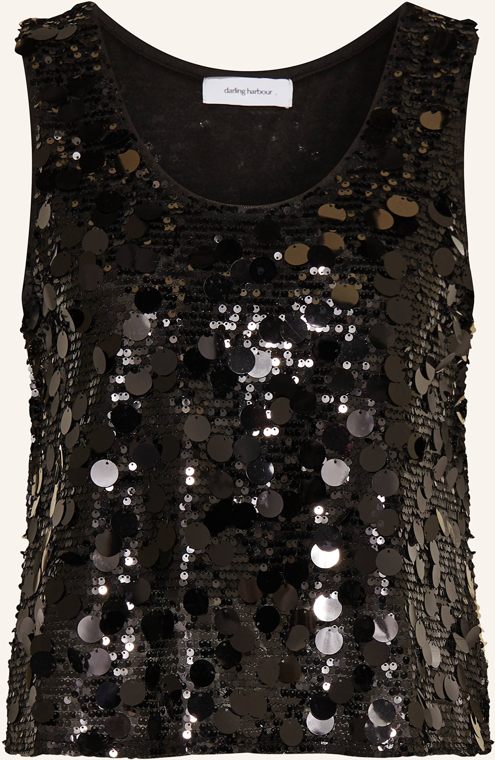 Darling Harbour Top Mit Pailletten schwarz