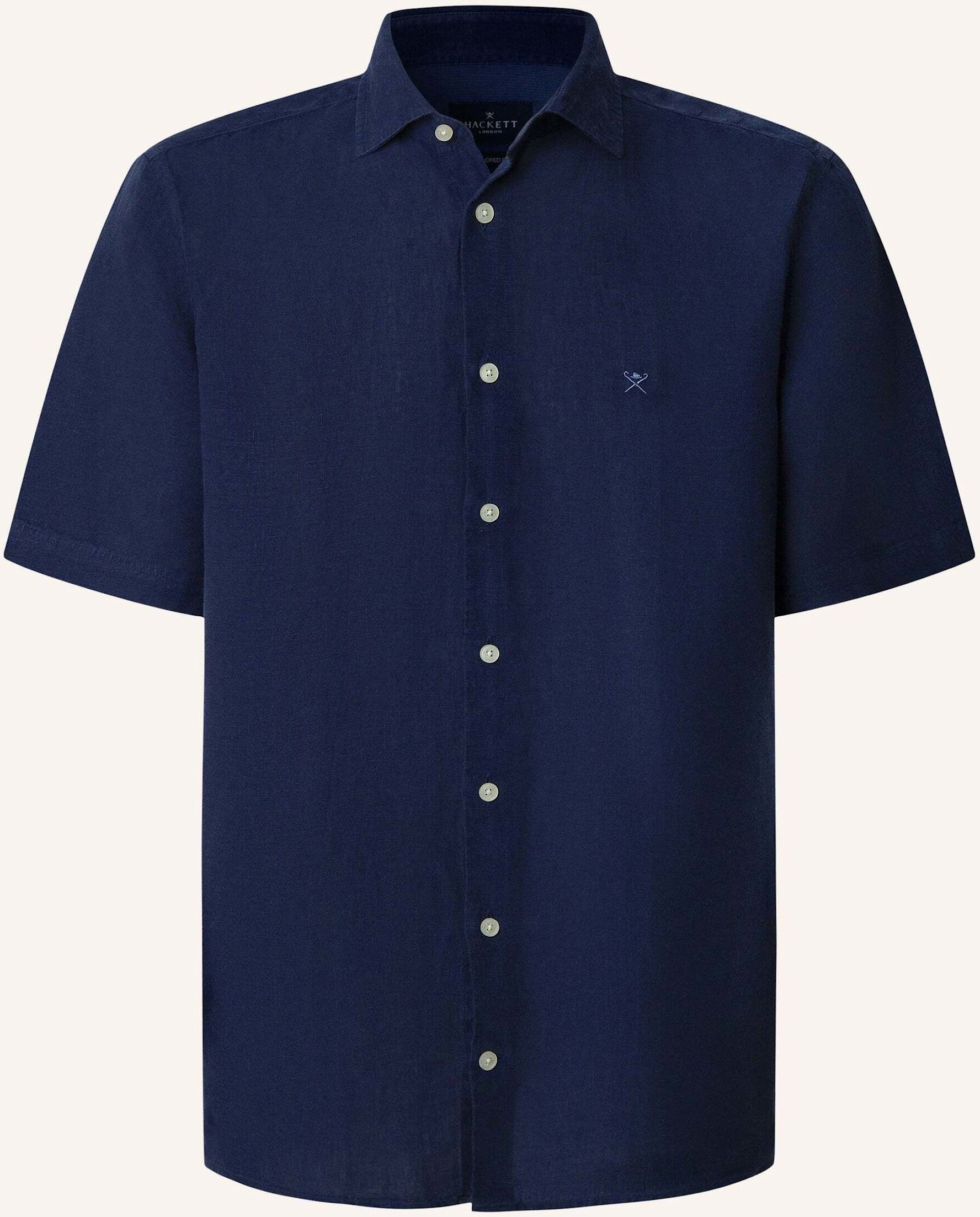 Hackett London Freizeithemd Gmd Linen Ss blau