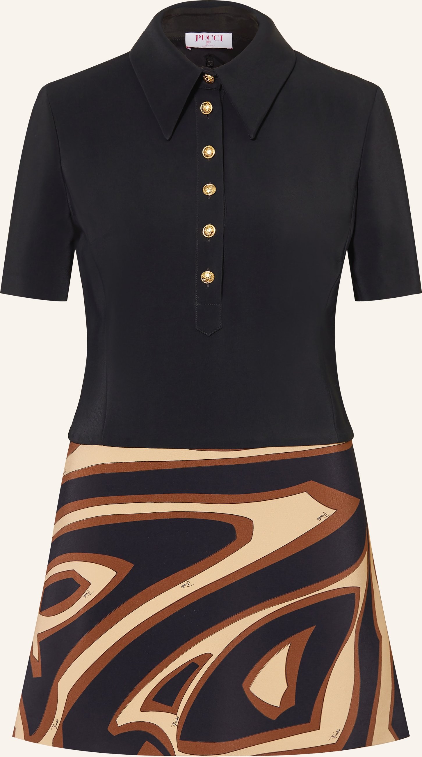 Pucci Hemdblusenkleid schwarz