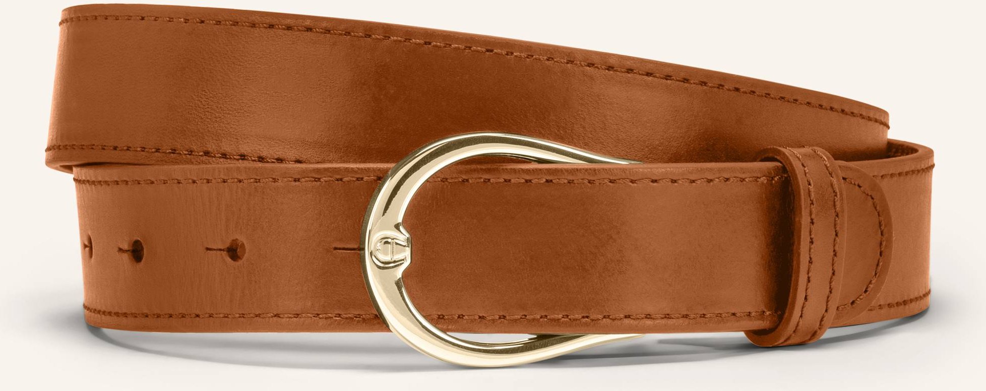 Aigner Ledergürtel Logo braun