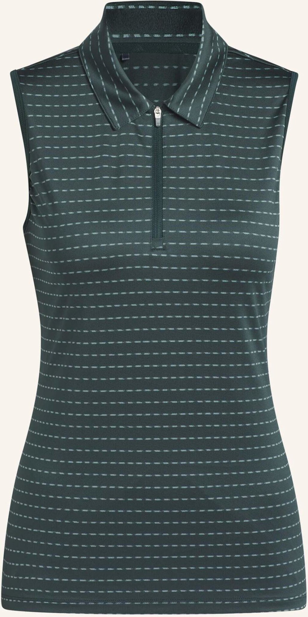 Thumbnail - Adidas ultimate365 Jacquard Stripe Sleeveless Poloshirt gruen