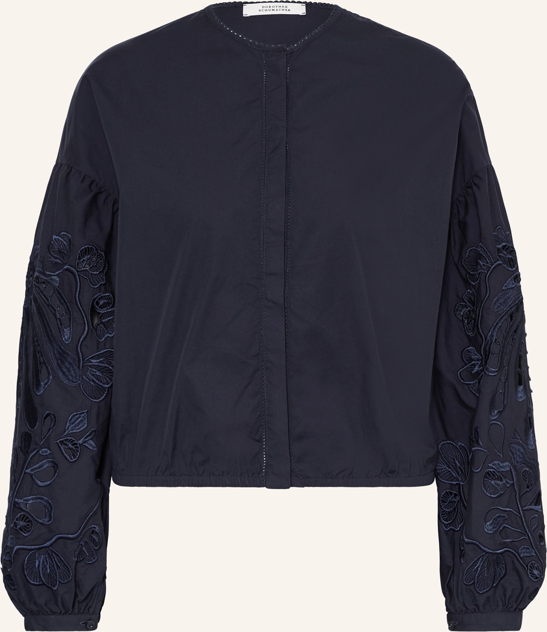 Dorothee Schumacher Bluse Embroidered Beauty Mit Lochspitze blau