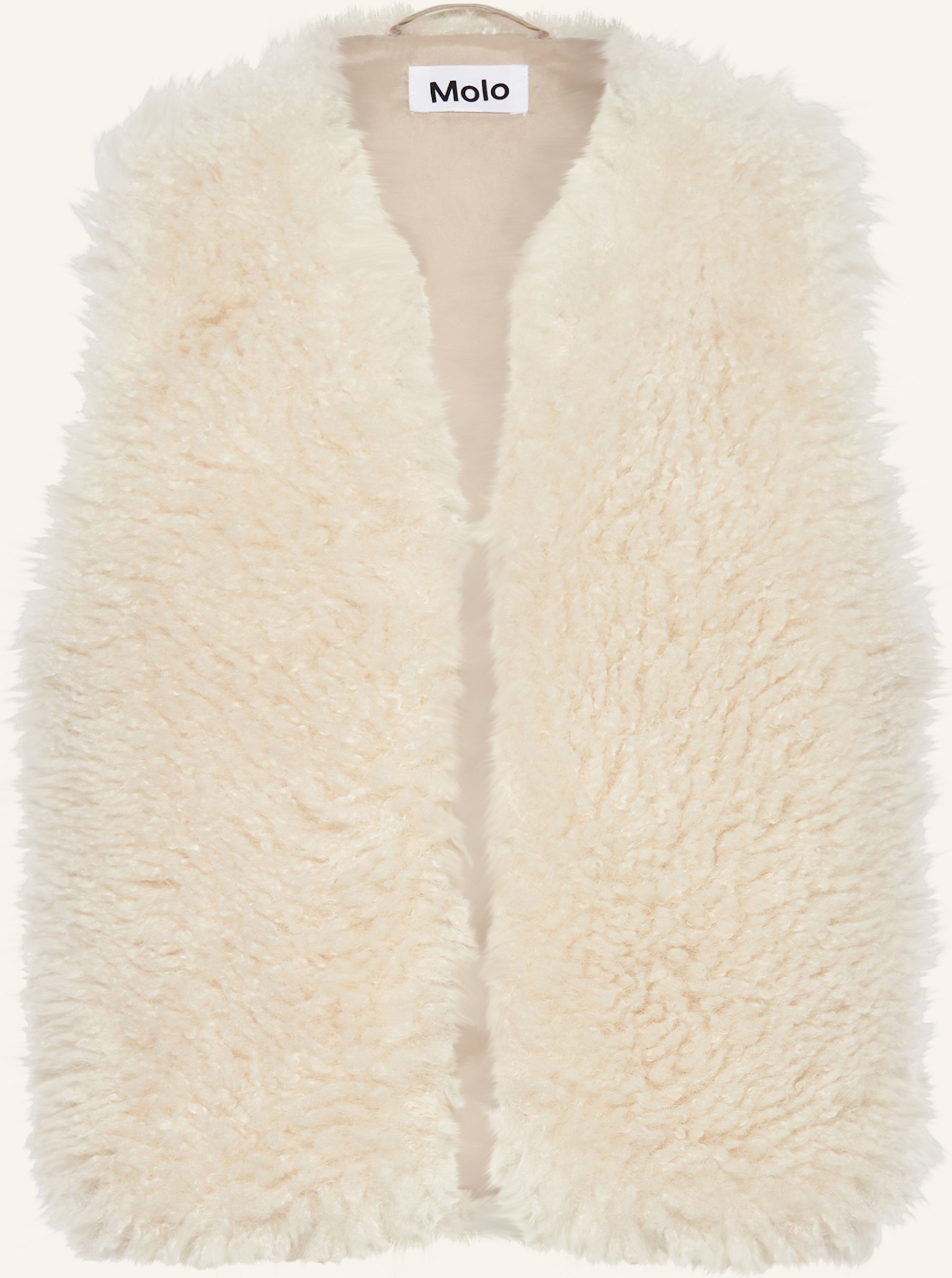 Thumbnail - Molo Teddyfell-Weste beige