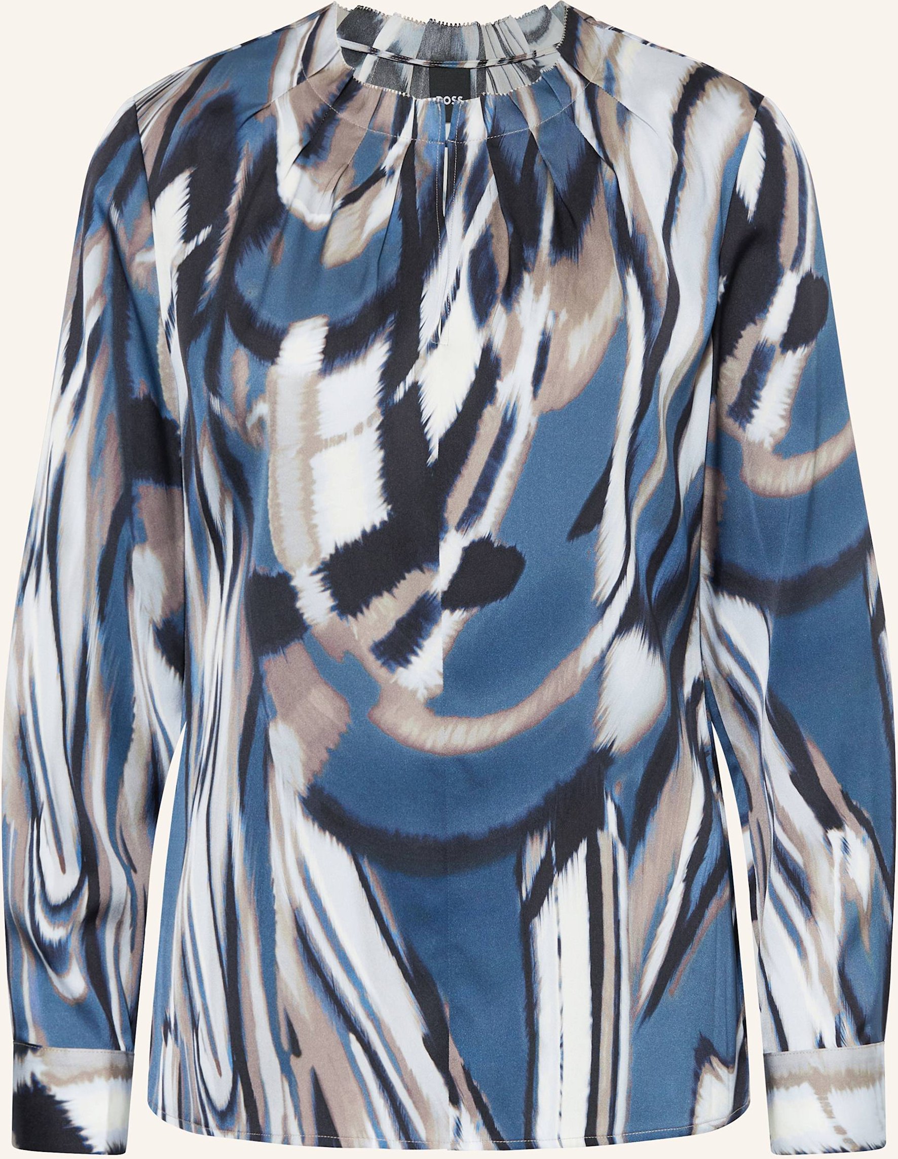 Boss Blusenshirt Banorah Aus Seide blau