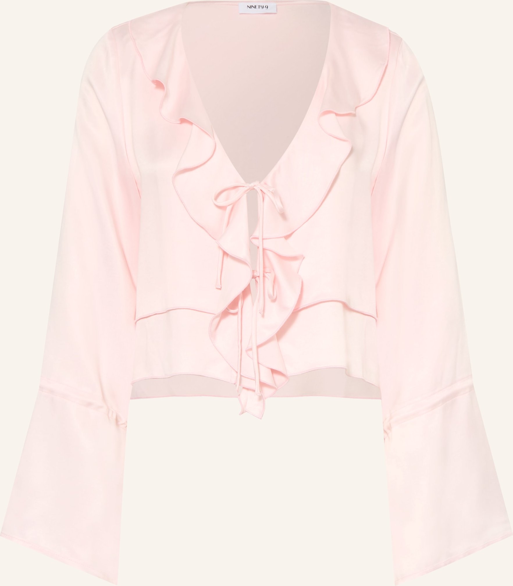 Ninety-9 Bluse Romantic Mit Volants rosa