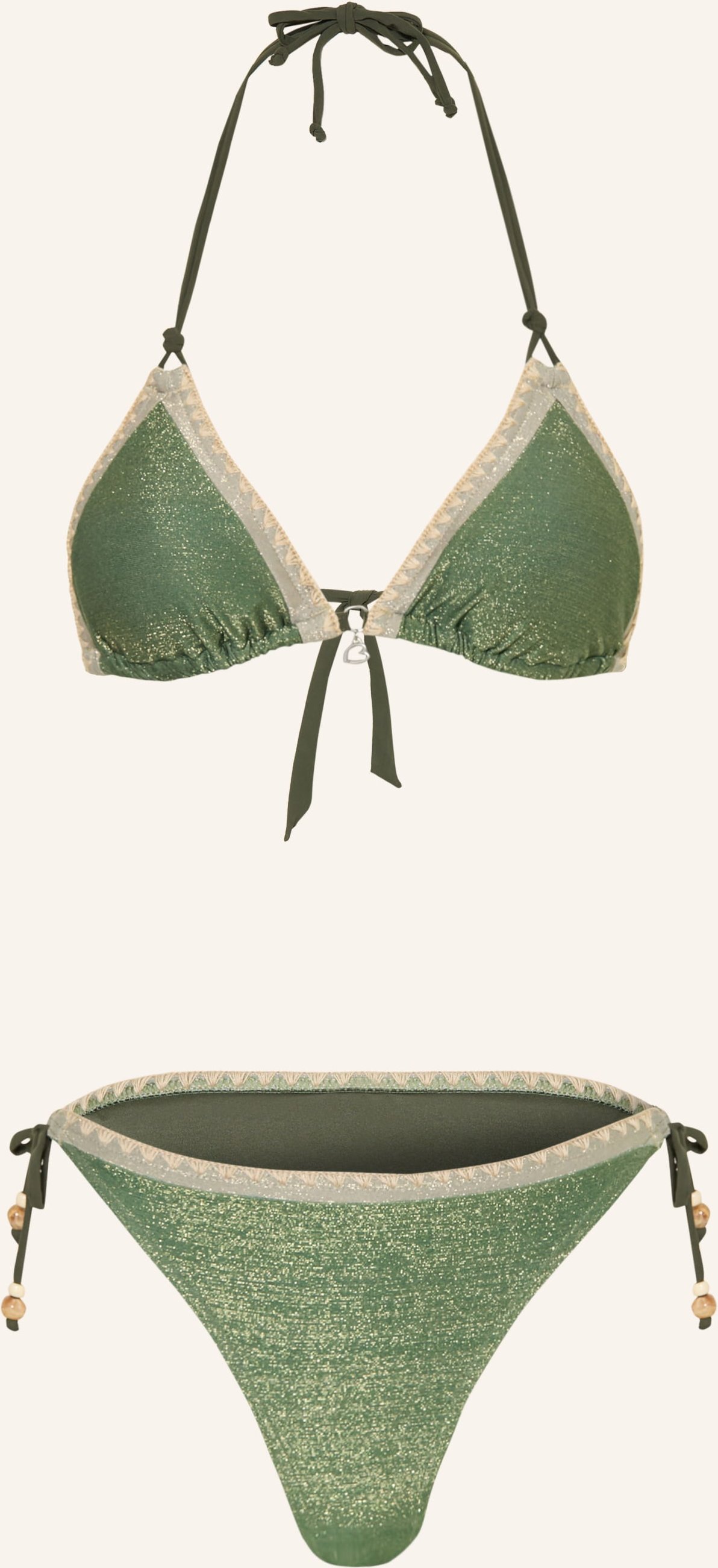 Banana Moon Triangel-Bikini Blucostora Shin Mit Glitzergarn gruen