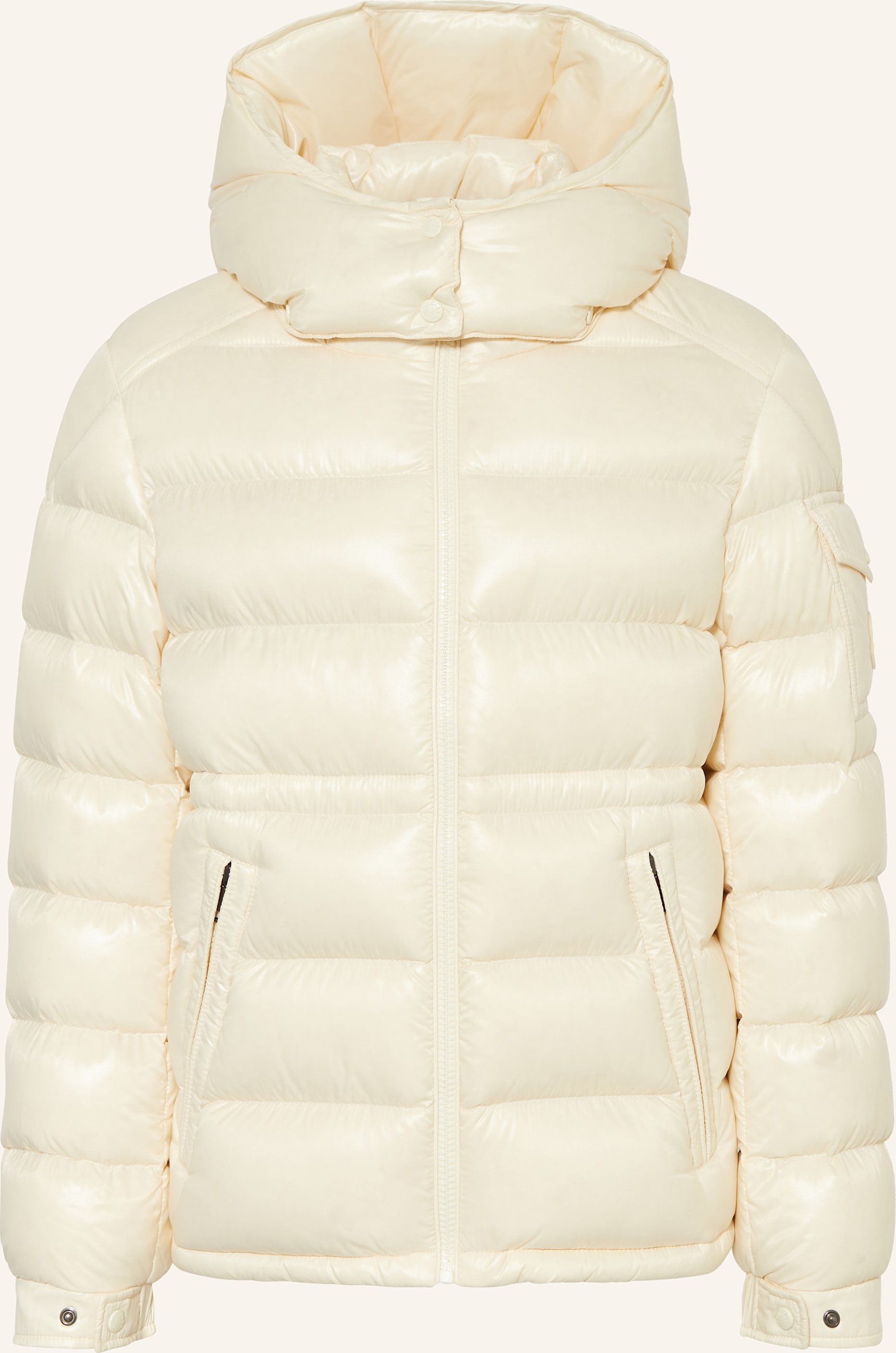 Thumbnail - Moncler Enfant Daunenjacke Maire Mit Abnehmbarer Kapuze weiss