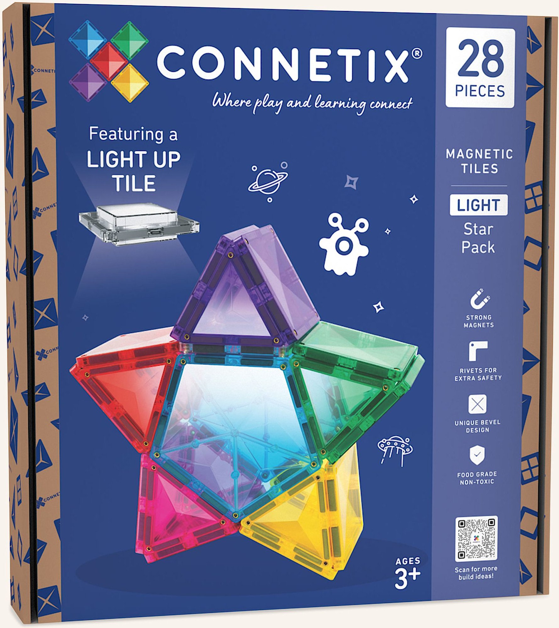 Connetix Light Star-Set blau