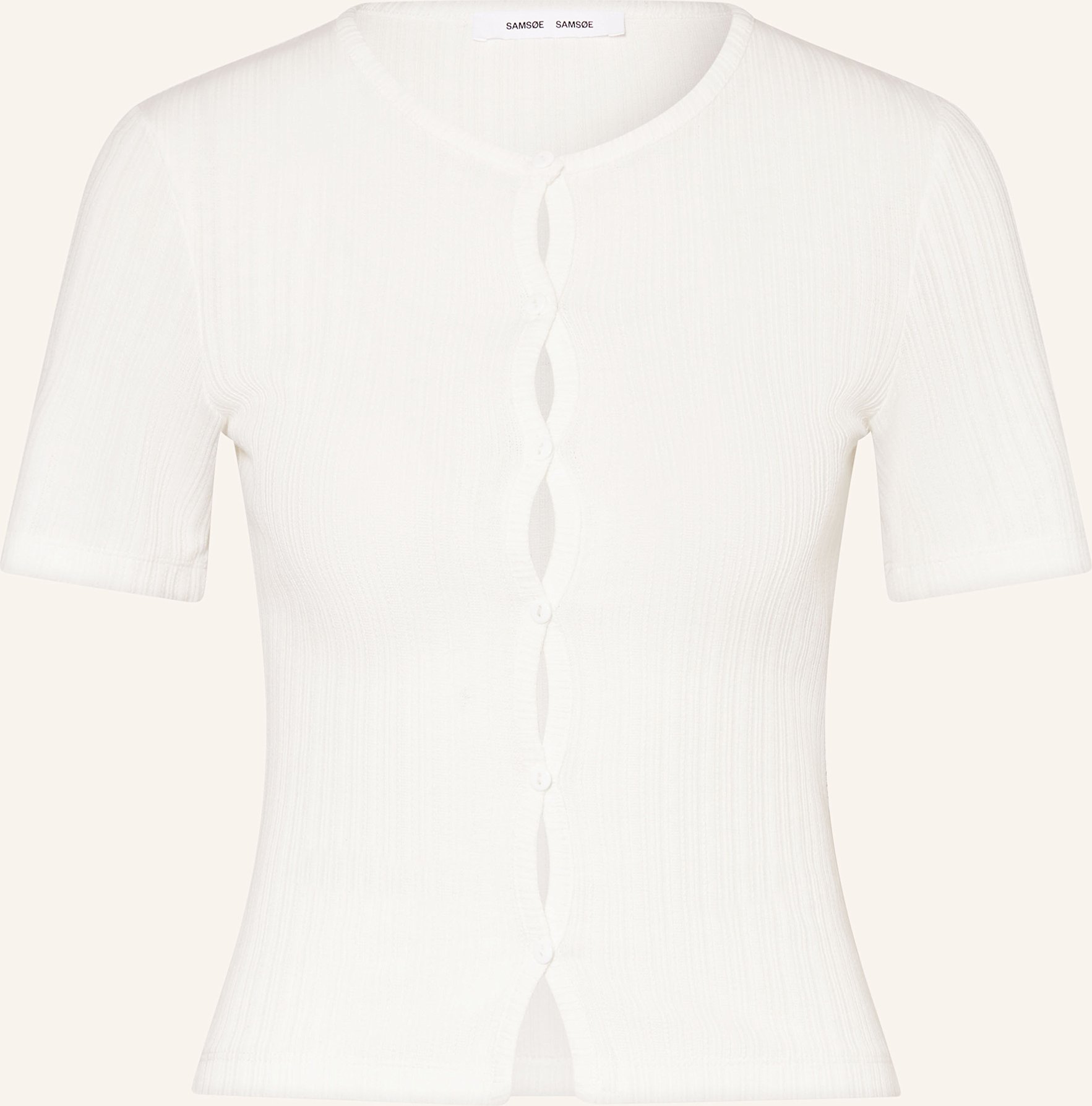 Thumbnail - Samsøe Samsøe Strickjacke Sajuni weiss