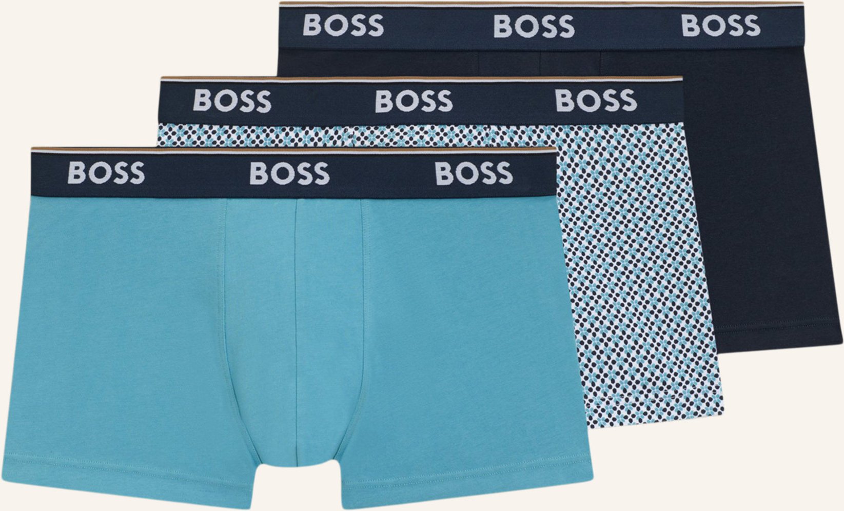 Boss Boxershort Trunk 3p Power Desig schwarz
