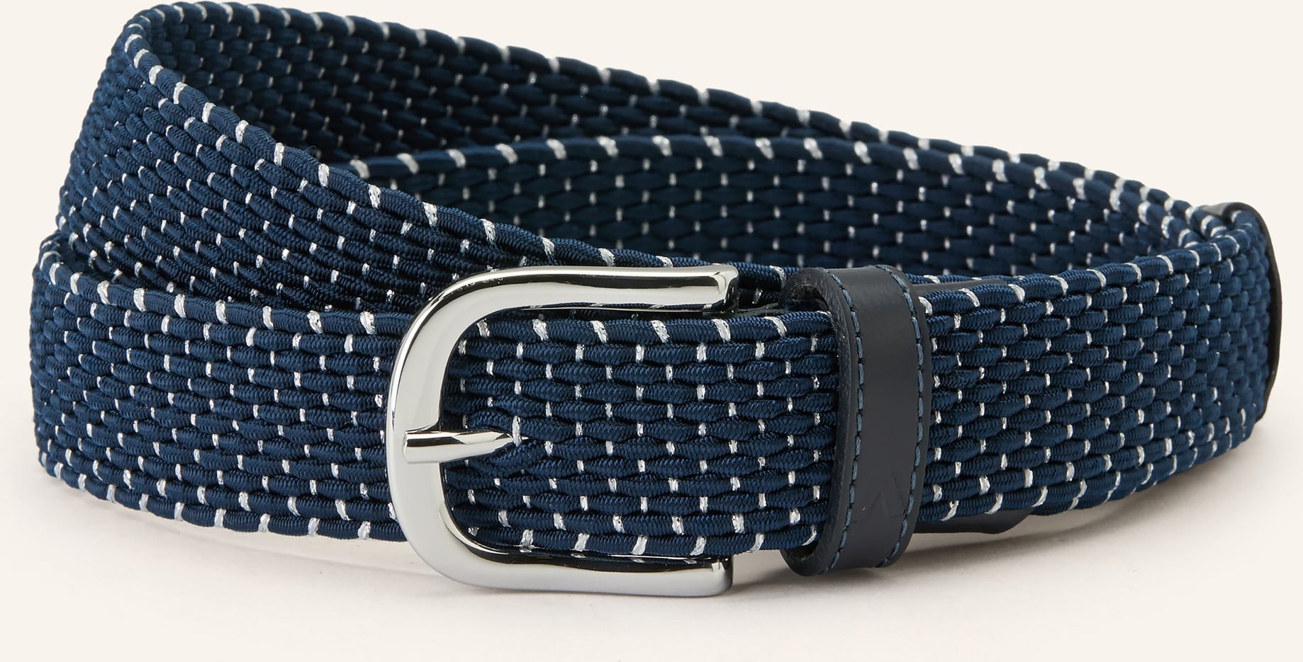 Alberto Flechtgürtel Mit Glitzergarn blau