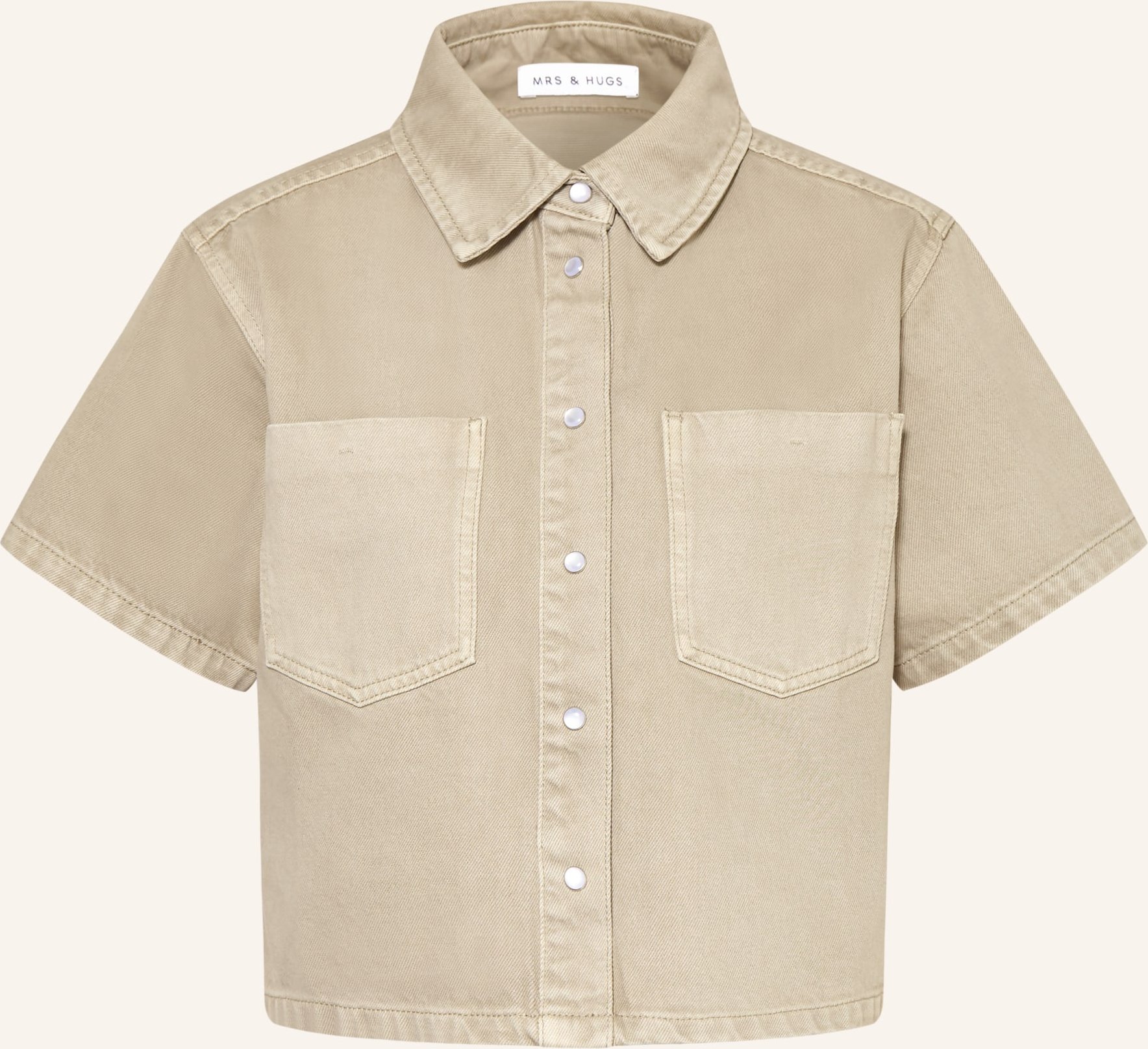 Mrs & Hugs Jeansbluse gruen