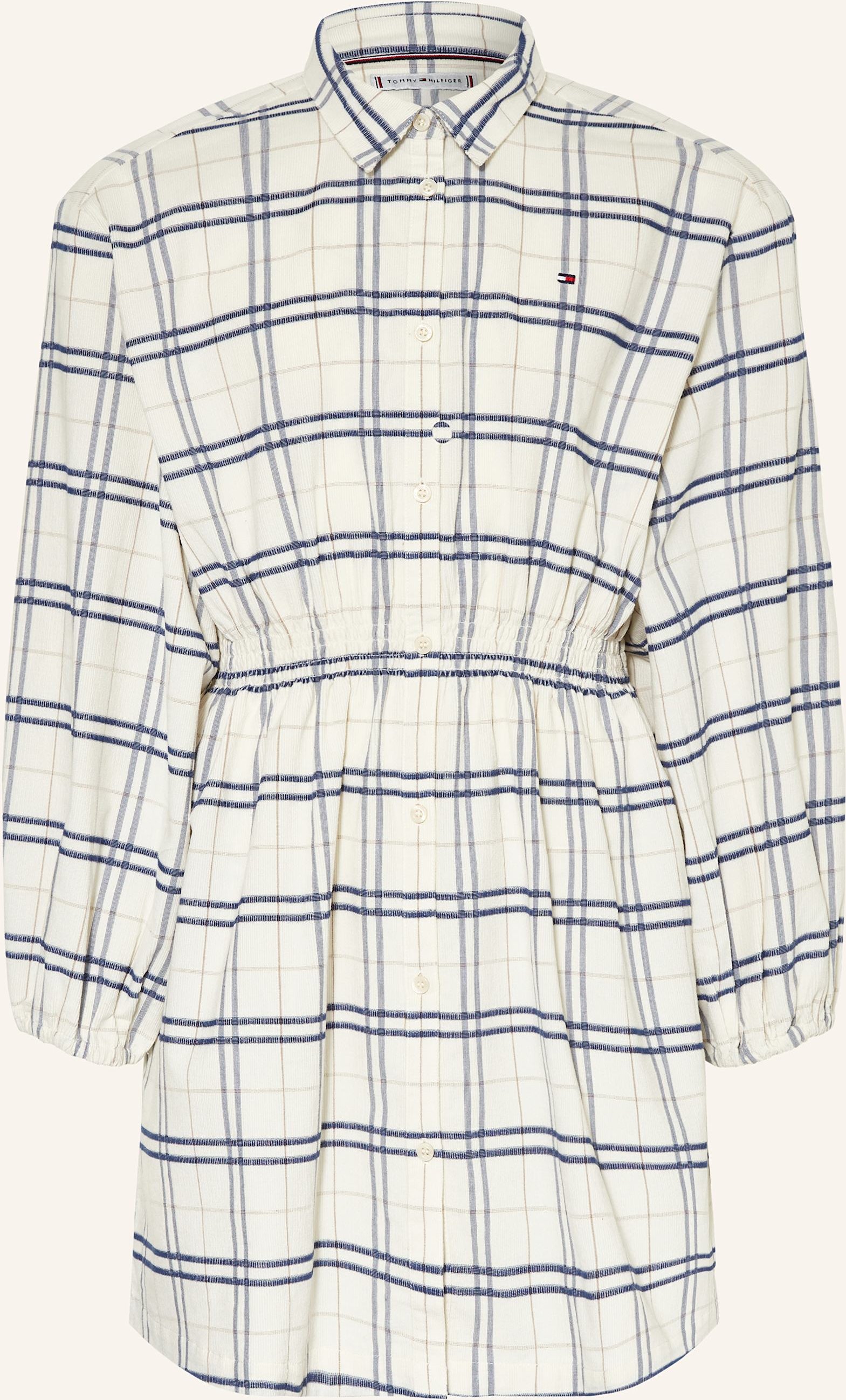 Tommy Hilfiger Hemdblusenkleid Aus Cord weiss