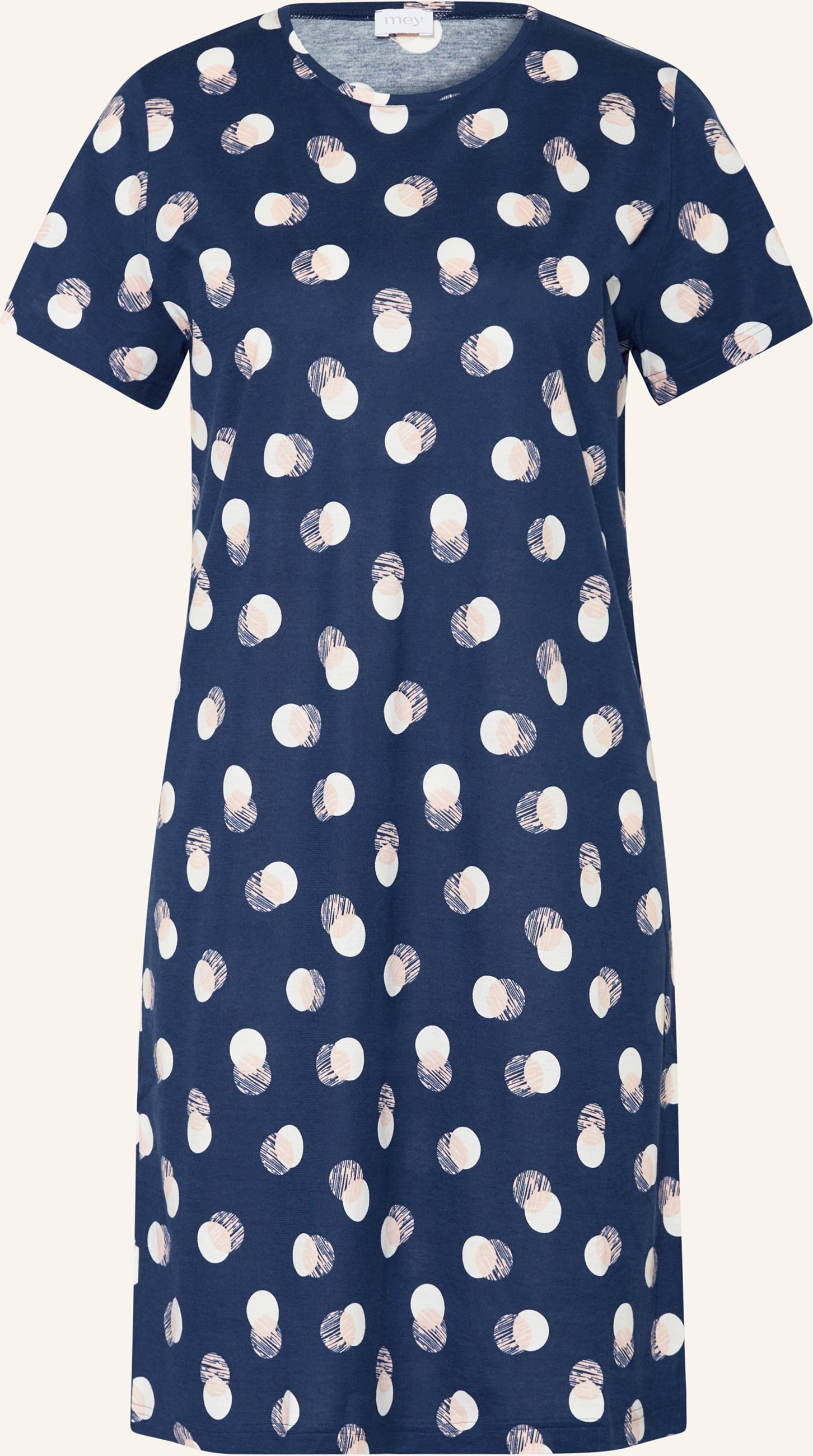 Mey Nachthemd Serie Scribbled Dots blau