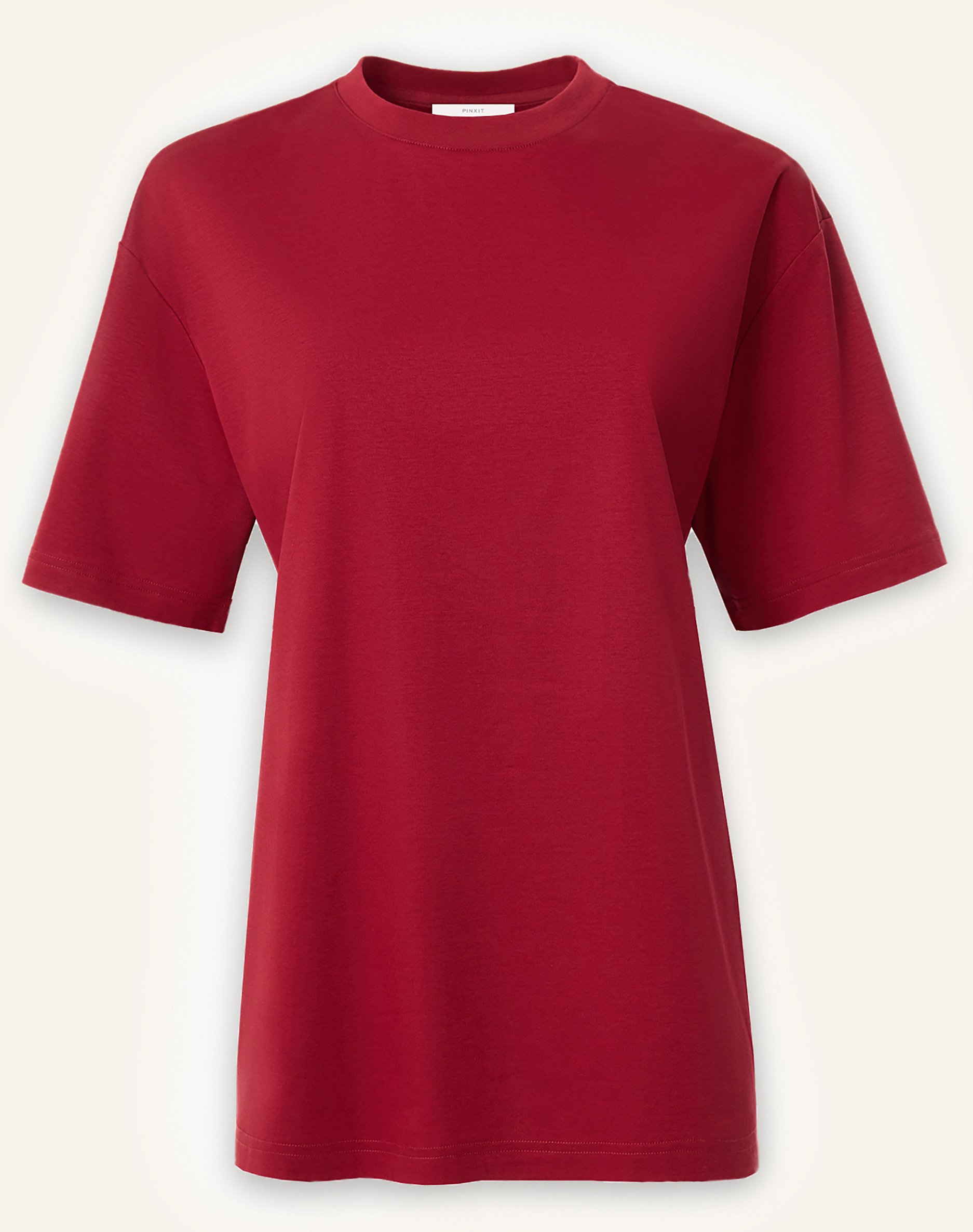 Pinxit Oversize T-Shirt Mit Seide rot