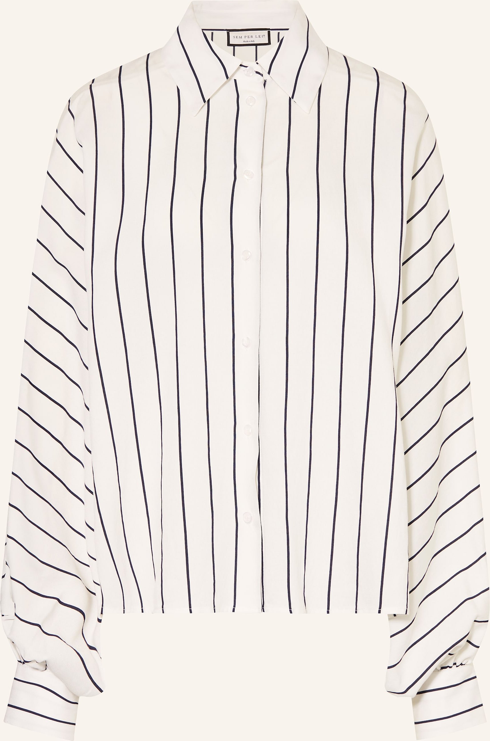 Sem Per Lei Oversized-Hemdbluse weiss