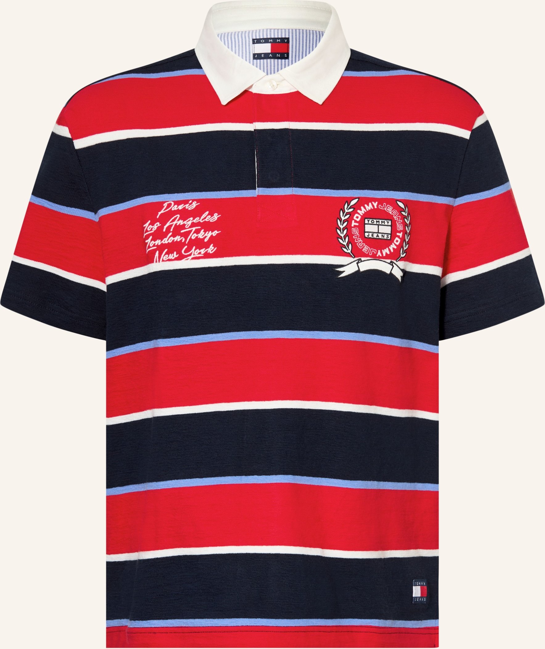 Tommy Jeans Piqué-Poloshirt rot