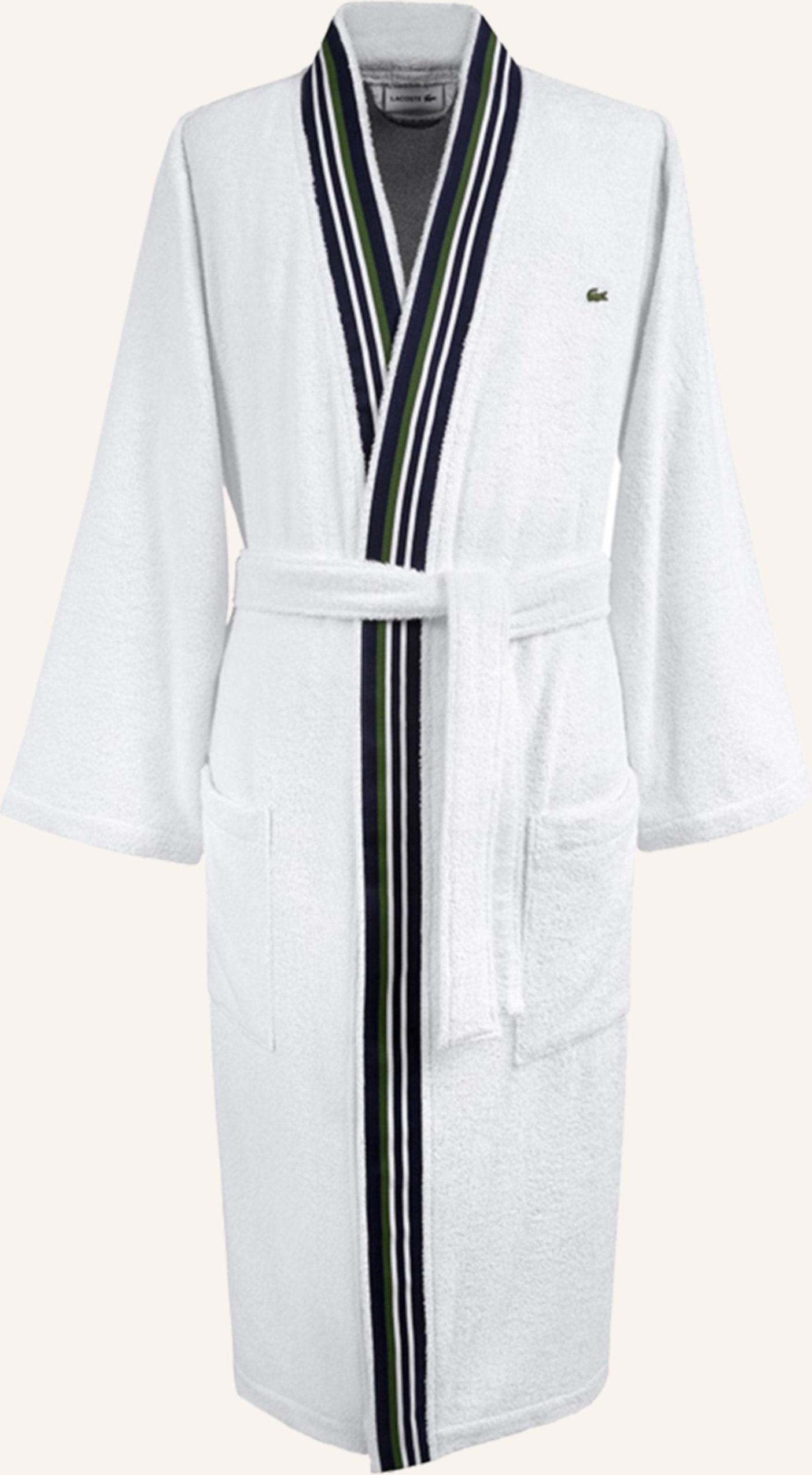 Lacoste Bademantel Lclub weiss