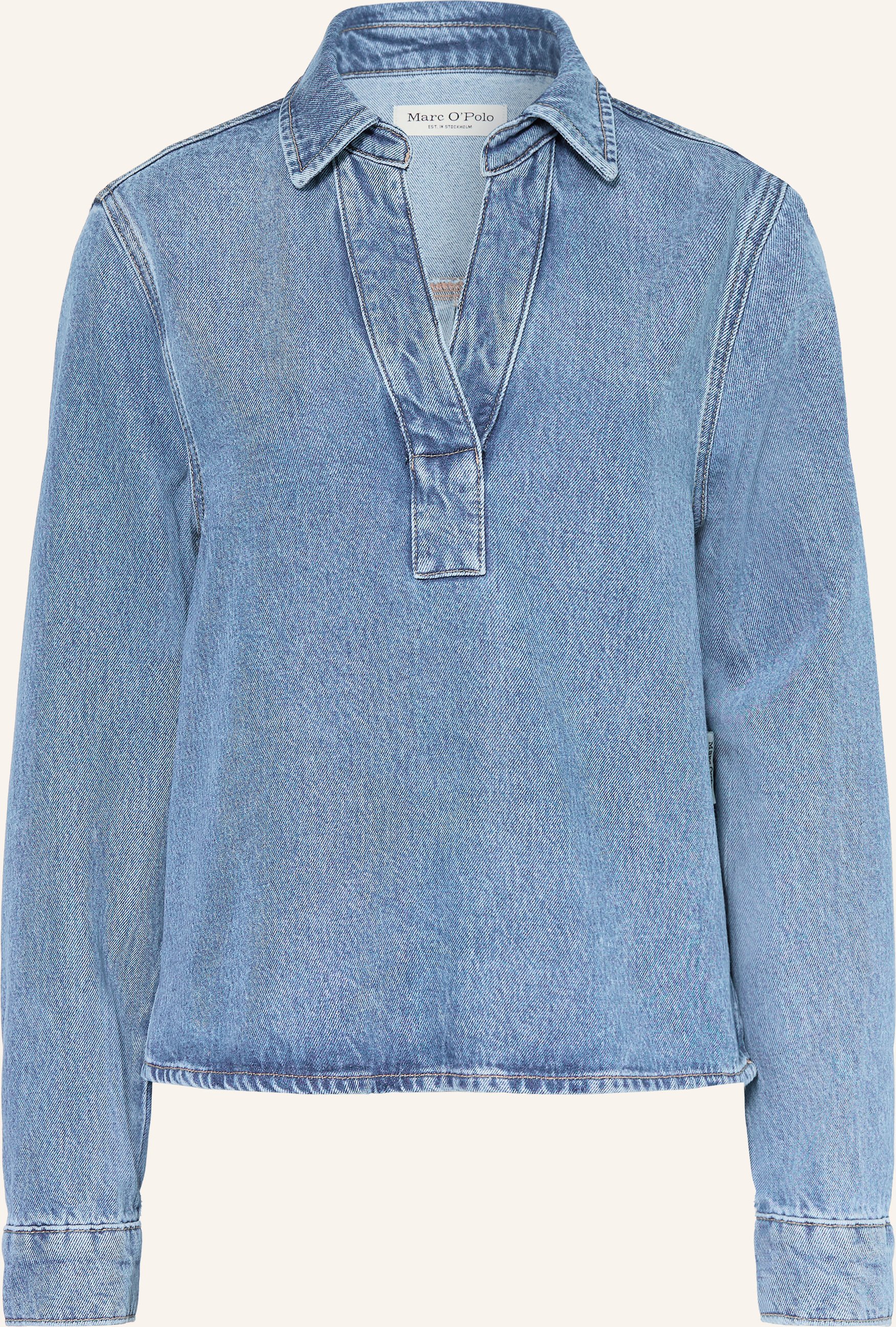 Marc O'polo Blusenshirt In Jeansoptik blau