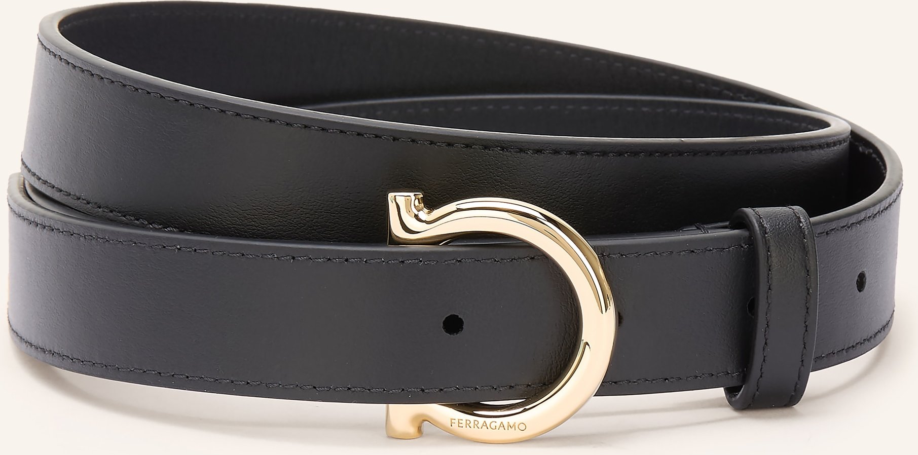 Ferragamo Ledergürtel schwarz