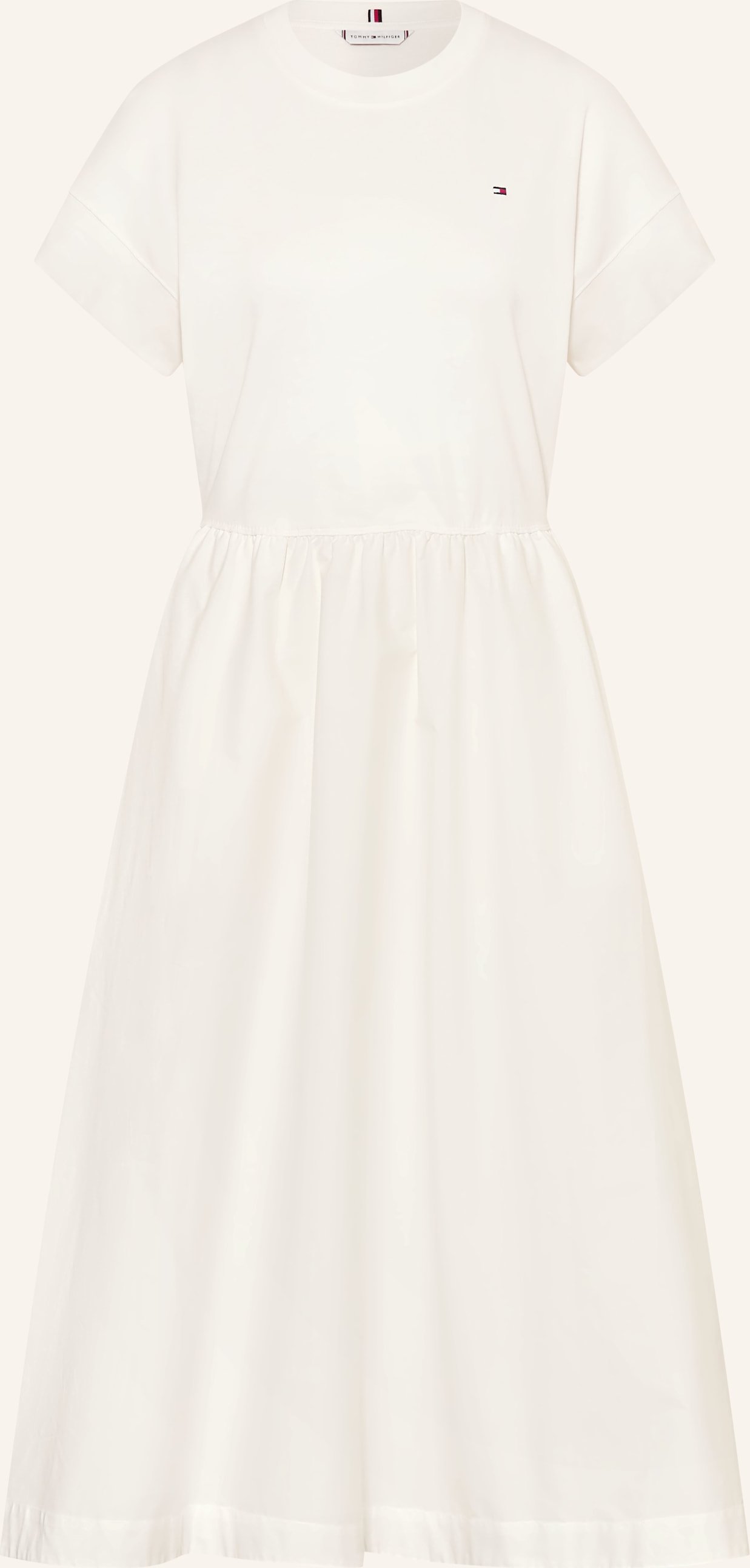 Tommy Hilfiger Kleid Cody Im Materialmix weiss