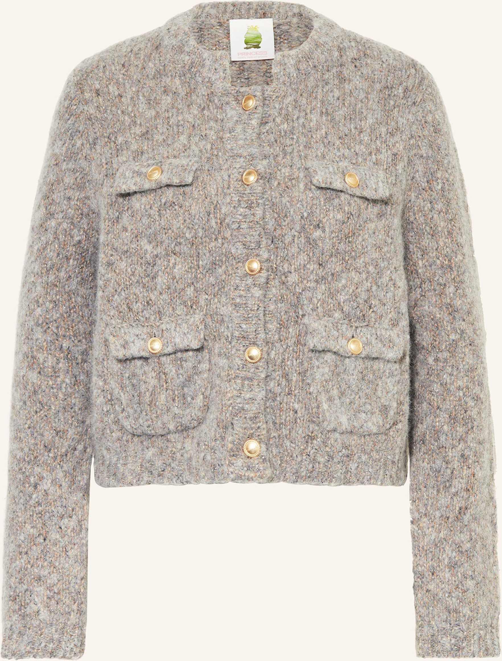 Princess Goes Hollywood Strickjacke Mit Glitzergarn grau