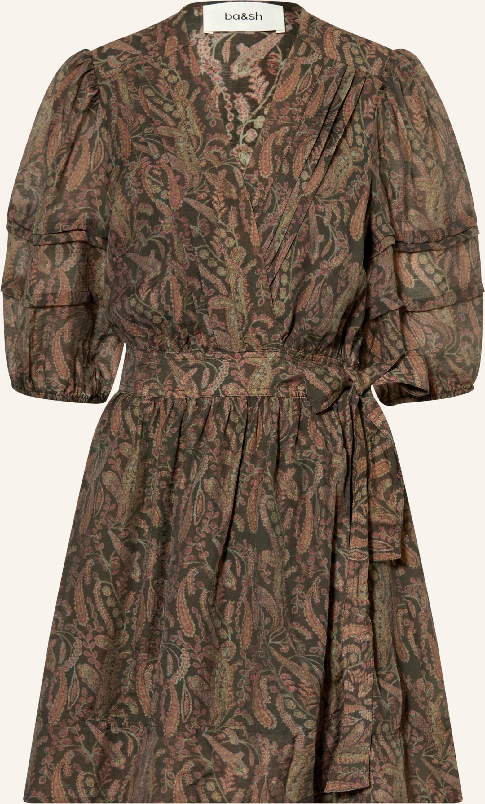 Ba&Sh Wickelkleid Teodora Mit 3/4-Arm gruen