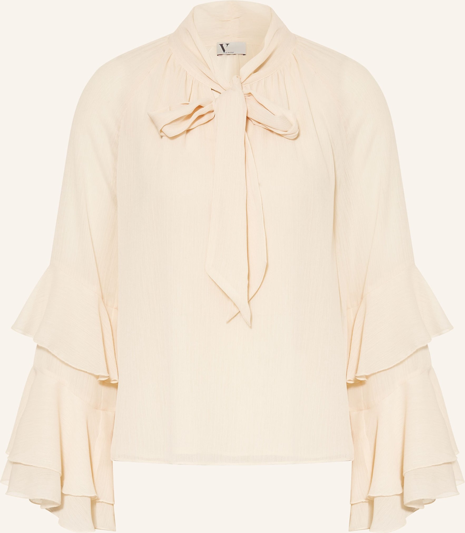 V By Vera Mont Schluppenbluse Mit Volants beige