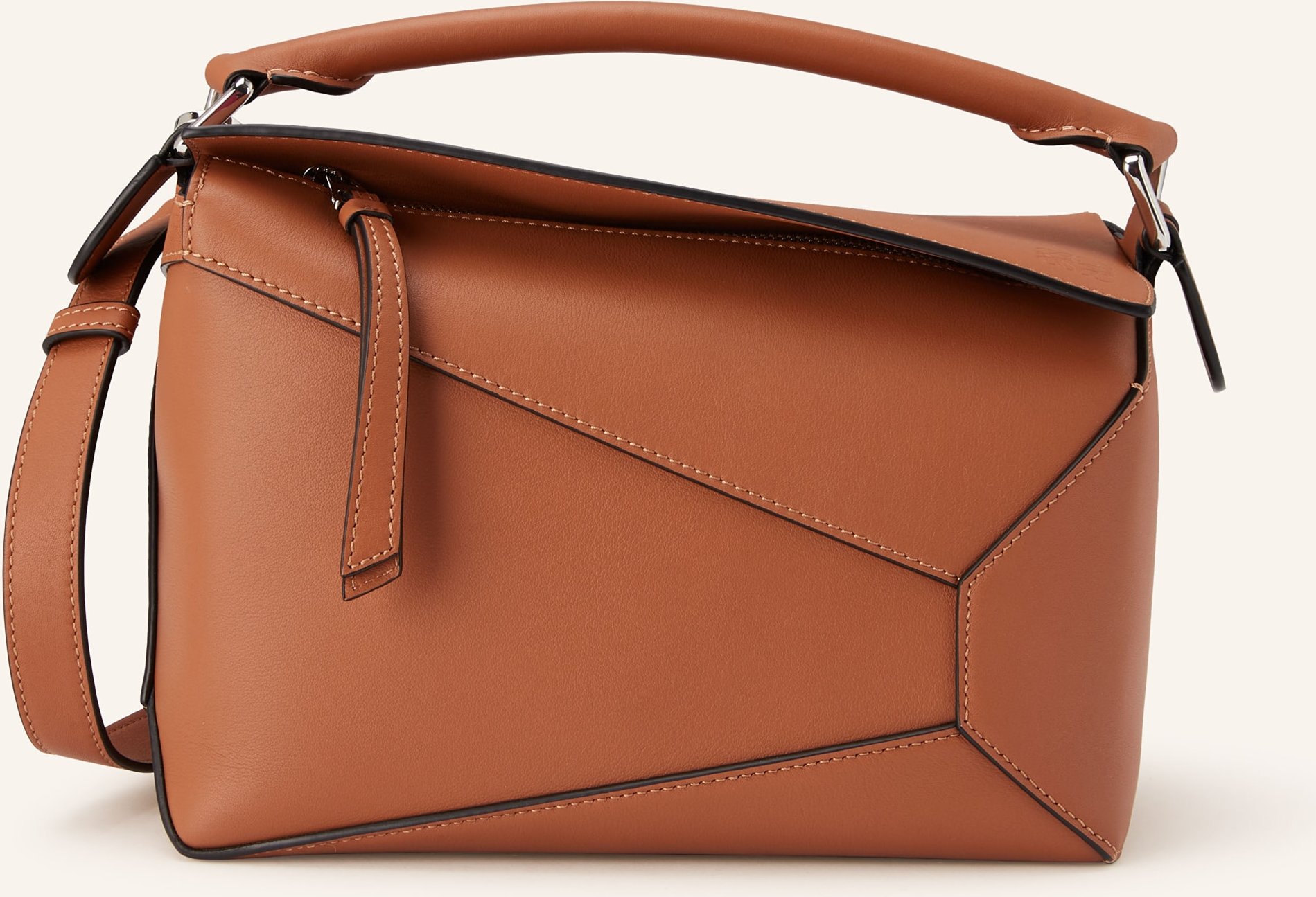 Loewe Handtasche Puzzle Edge Small braun