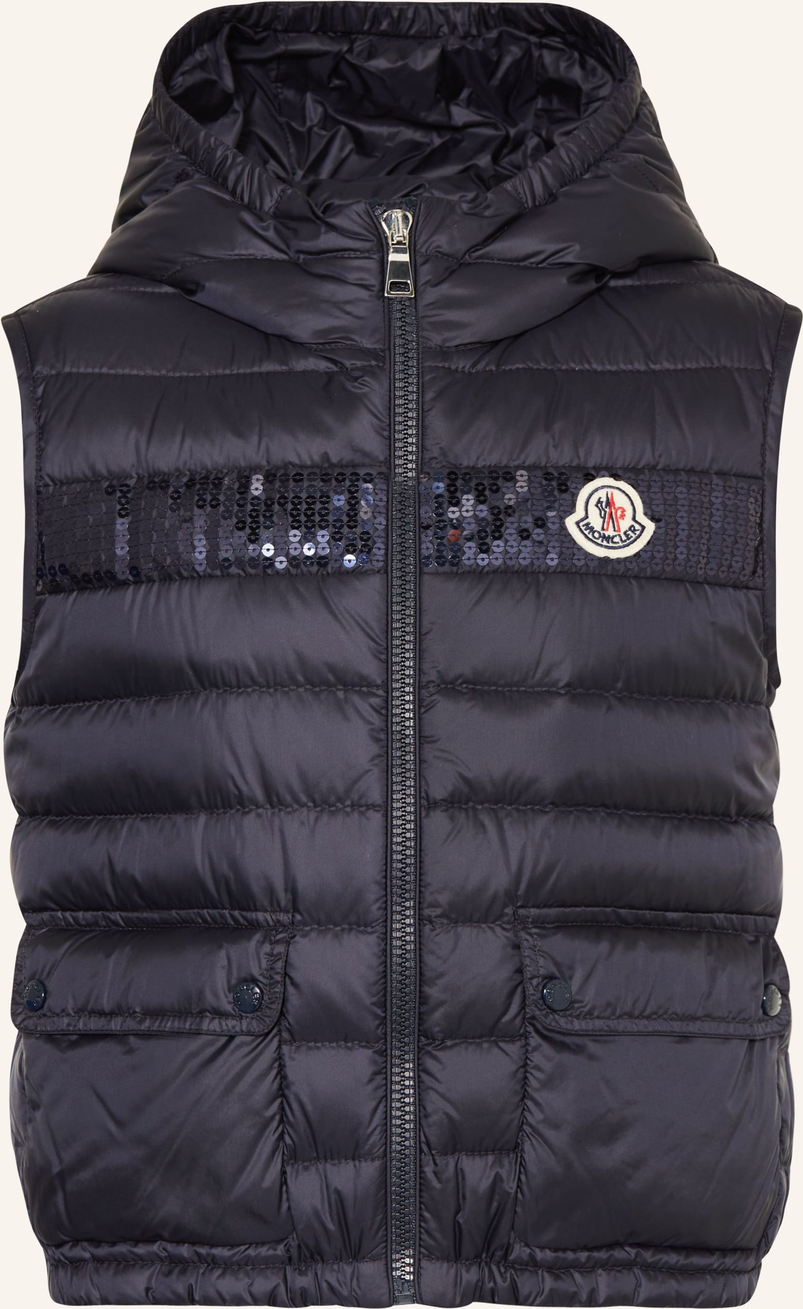 Moncler Enfant Daunenweste Esi Mit Pailletten blau