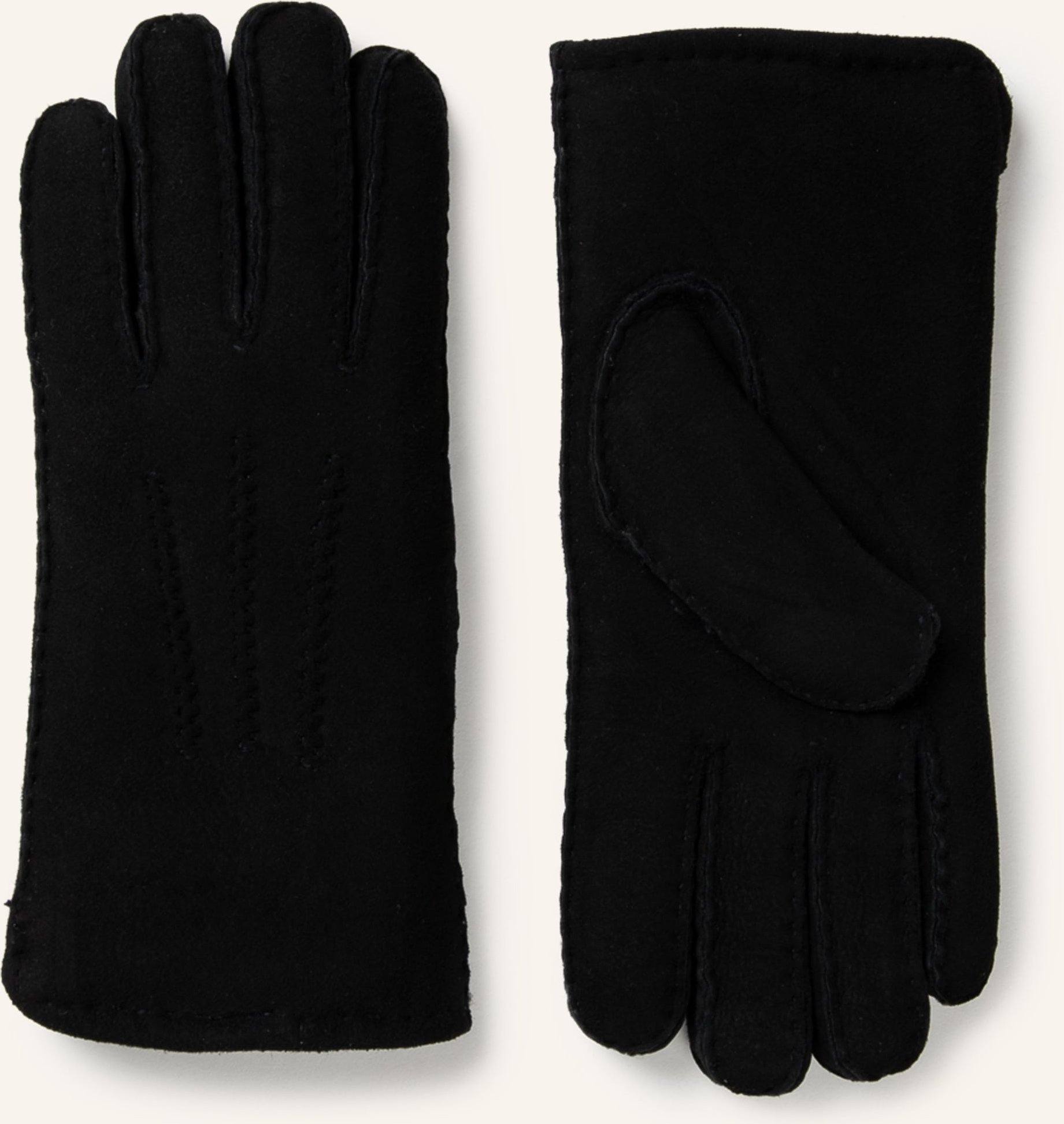 Thumbnail - Strokesman's Handschuhe Mit Echtfell schwarz