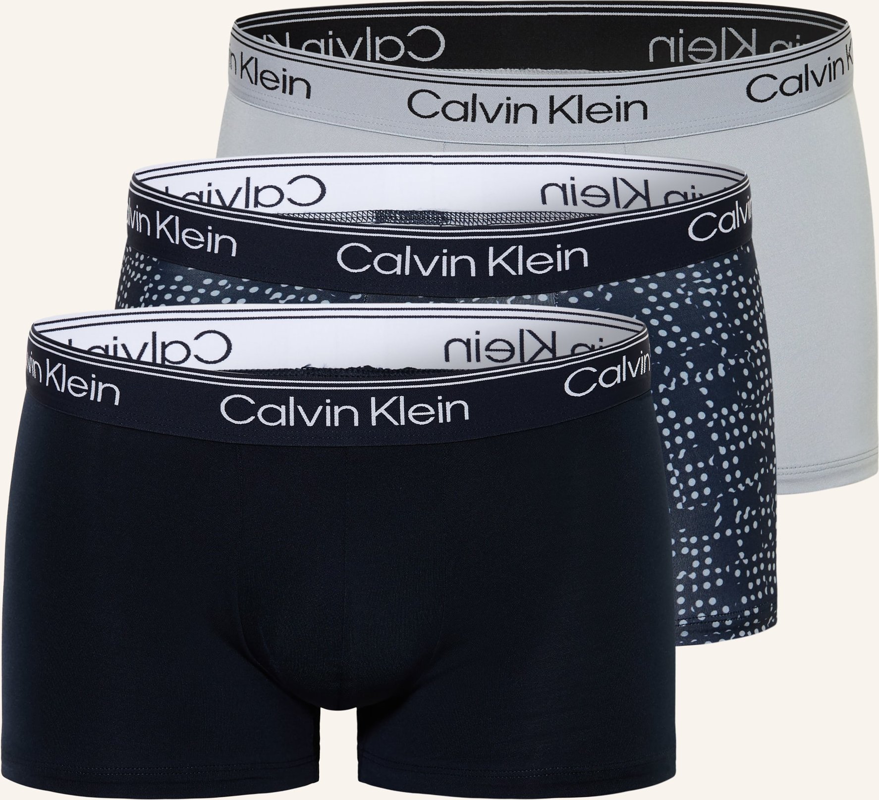 Calvin Klein 3er-Pack Boxershorts Microfiber Stretch grau