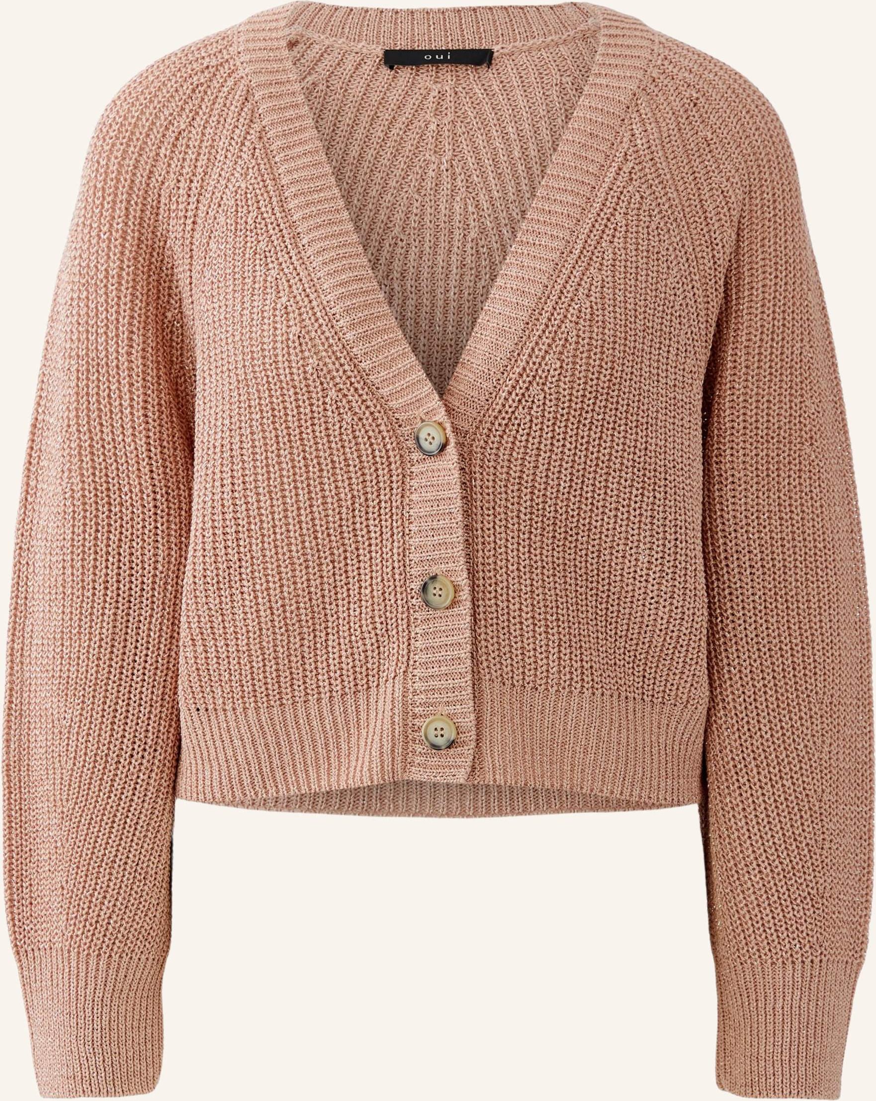 Oui Strickjacke rosa