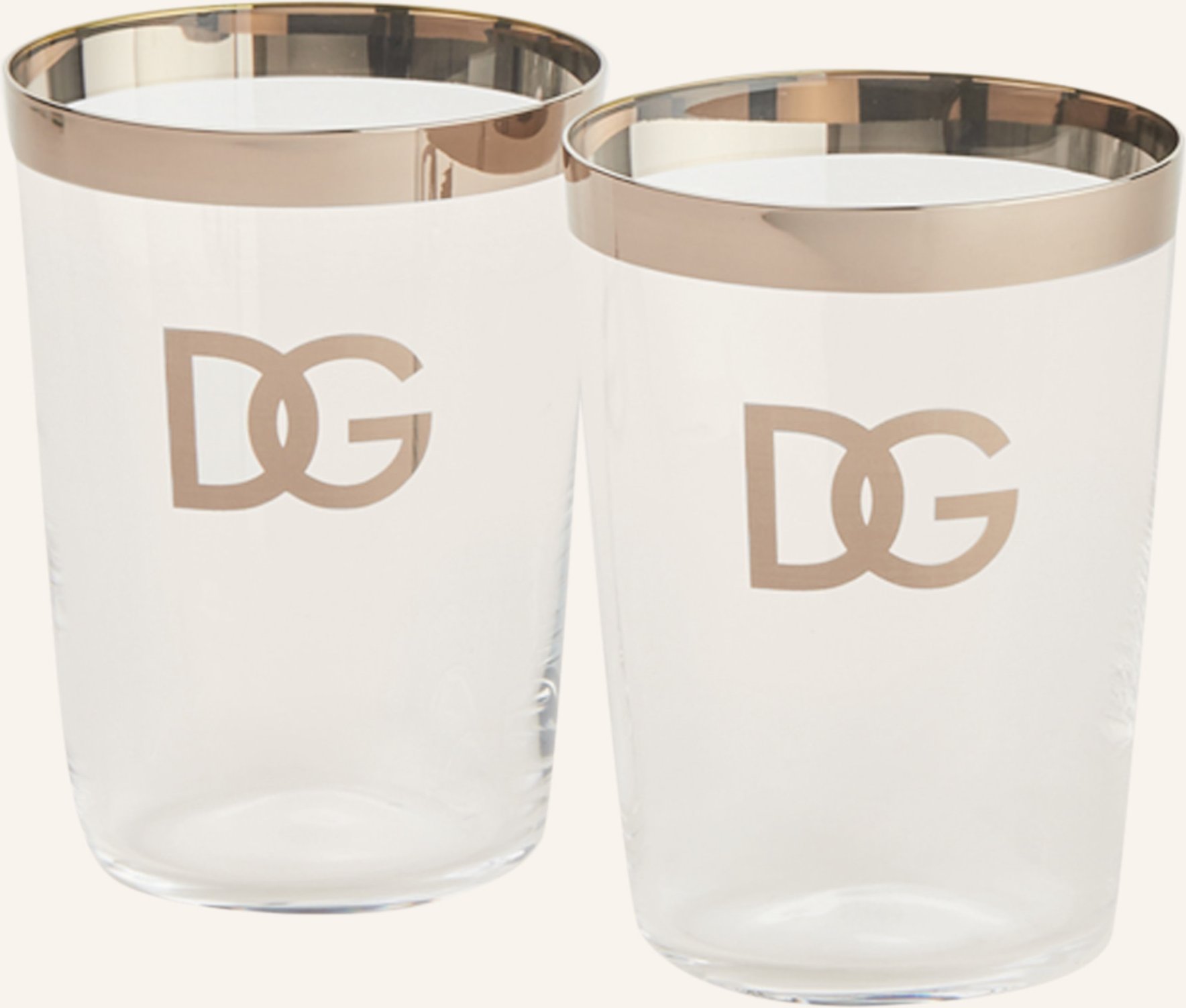 Dolce & Gabbana Casa 2er-Set Trinkgläser silber