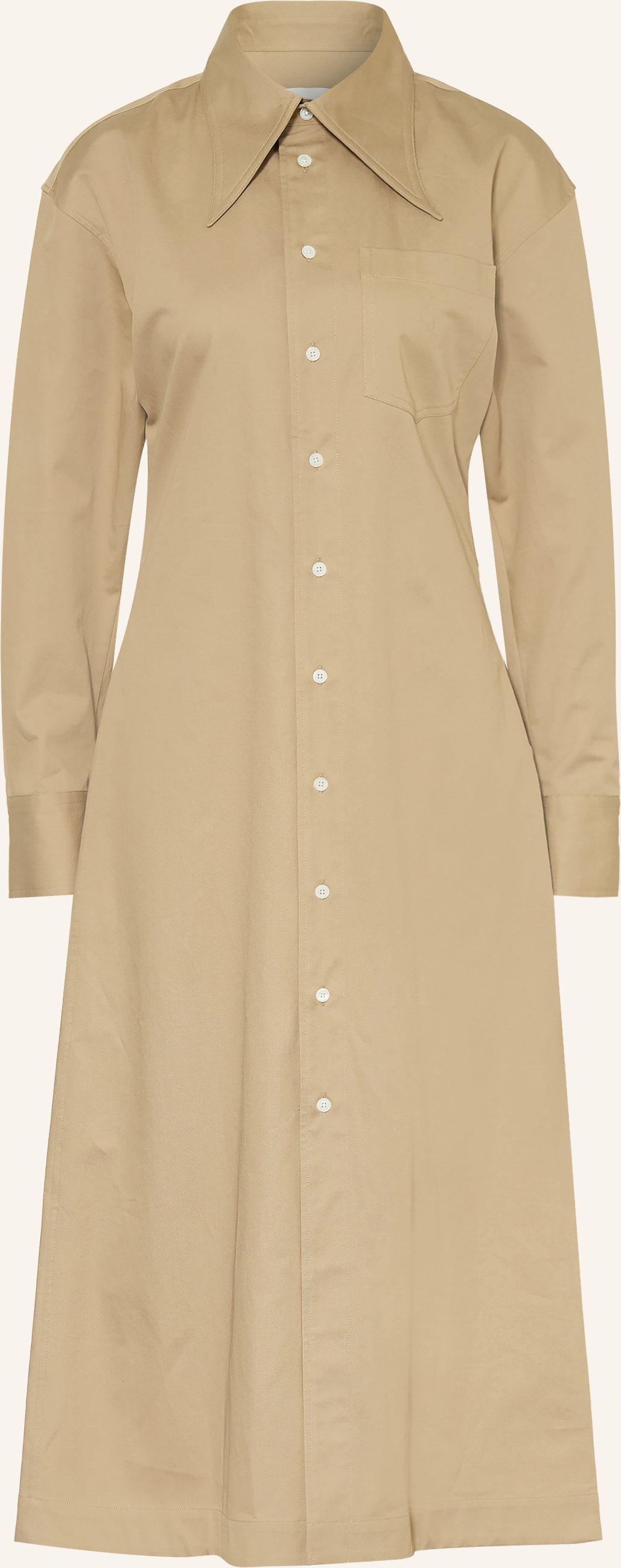 Ami Paris Hemdblusenkleid beige