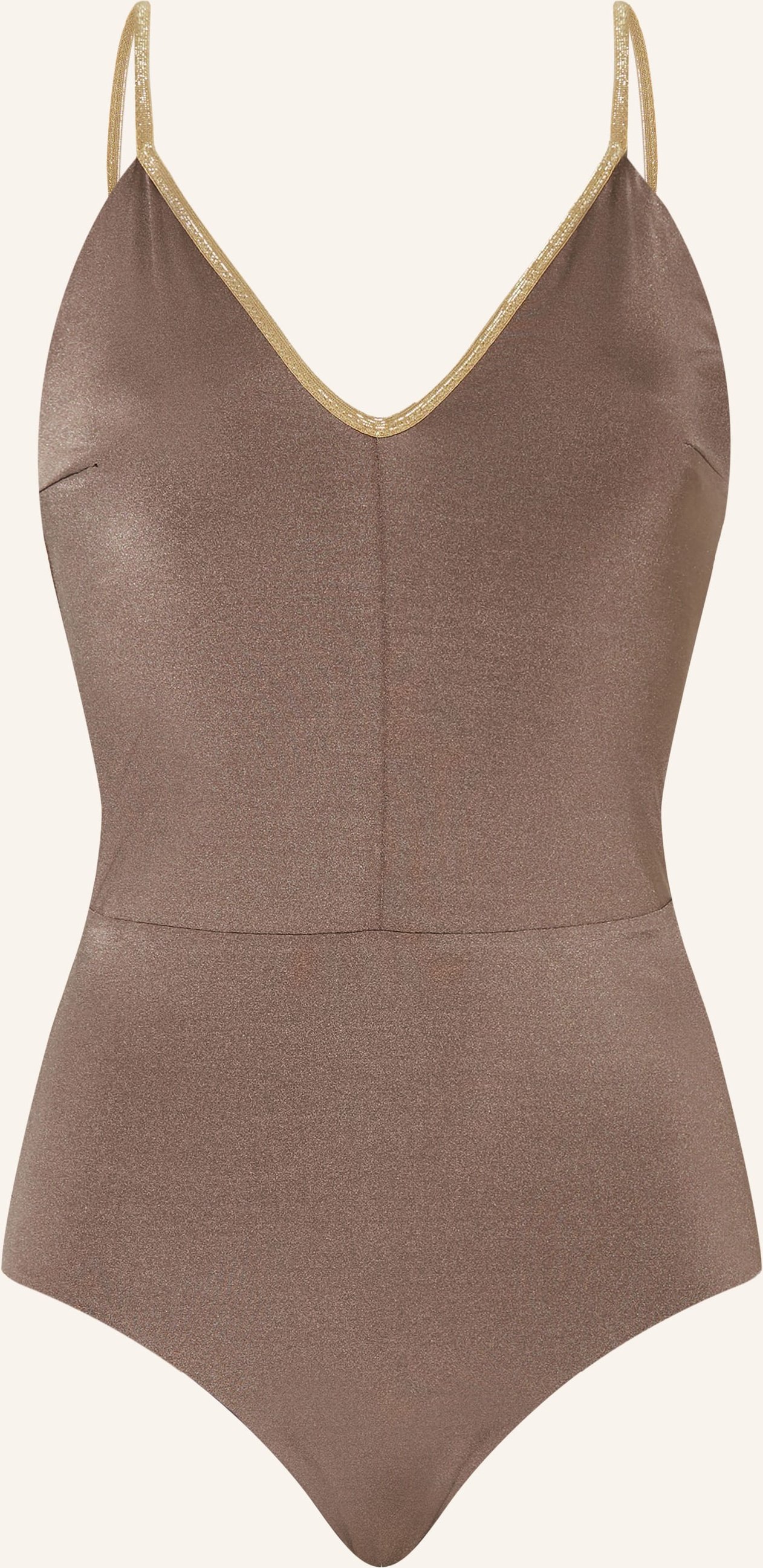 Mymarini Badeanzug Shine Zum Wenden Mit Uv-Schutz 50+ braun