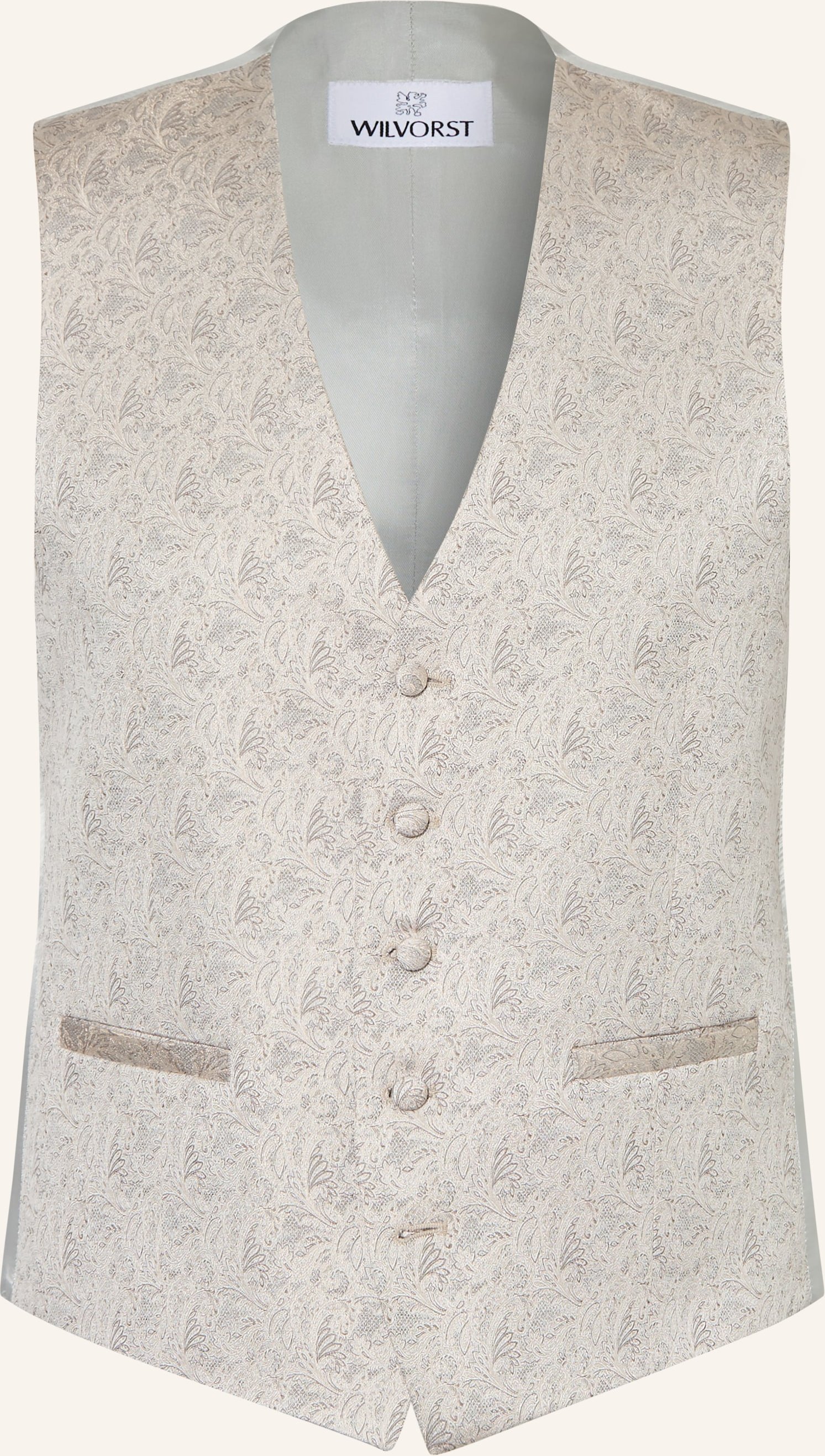 Wilvorst Anzugweste Extra Slim Fit beige