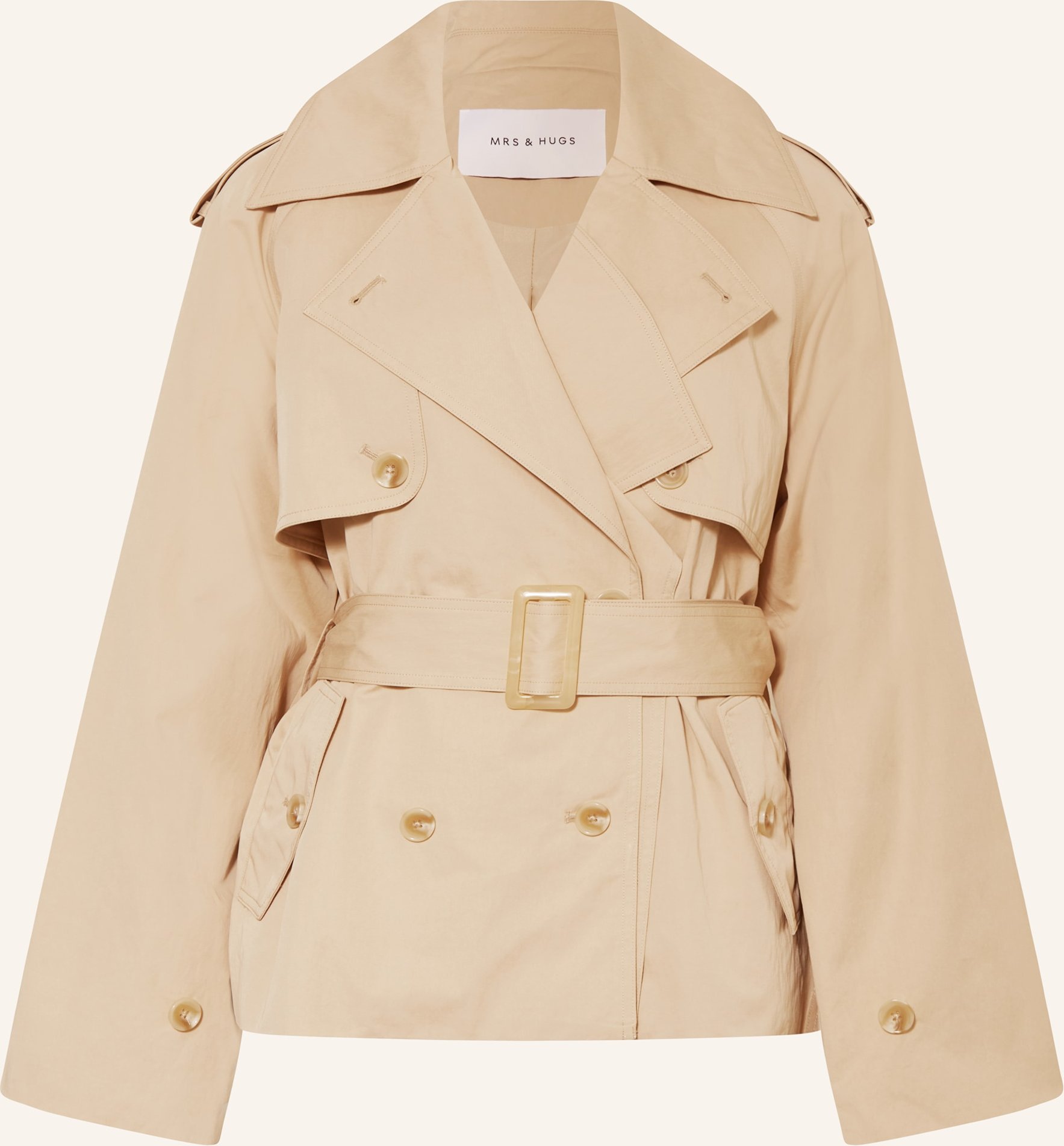 Mrs & Hugs Trench-Jacke beige