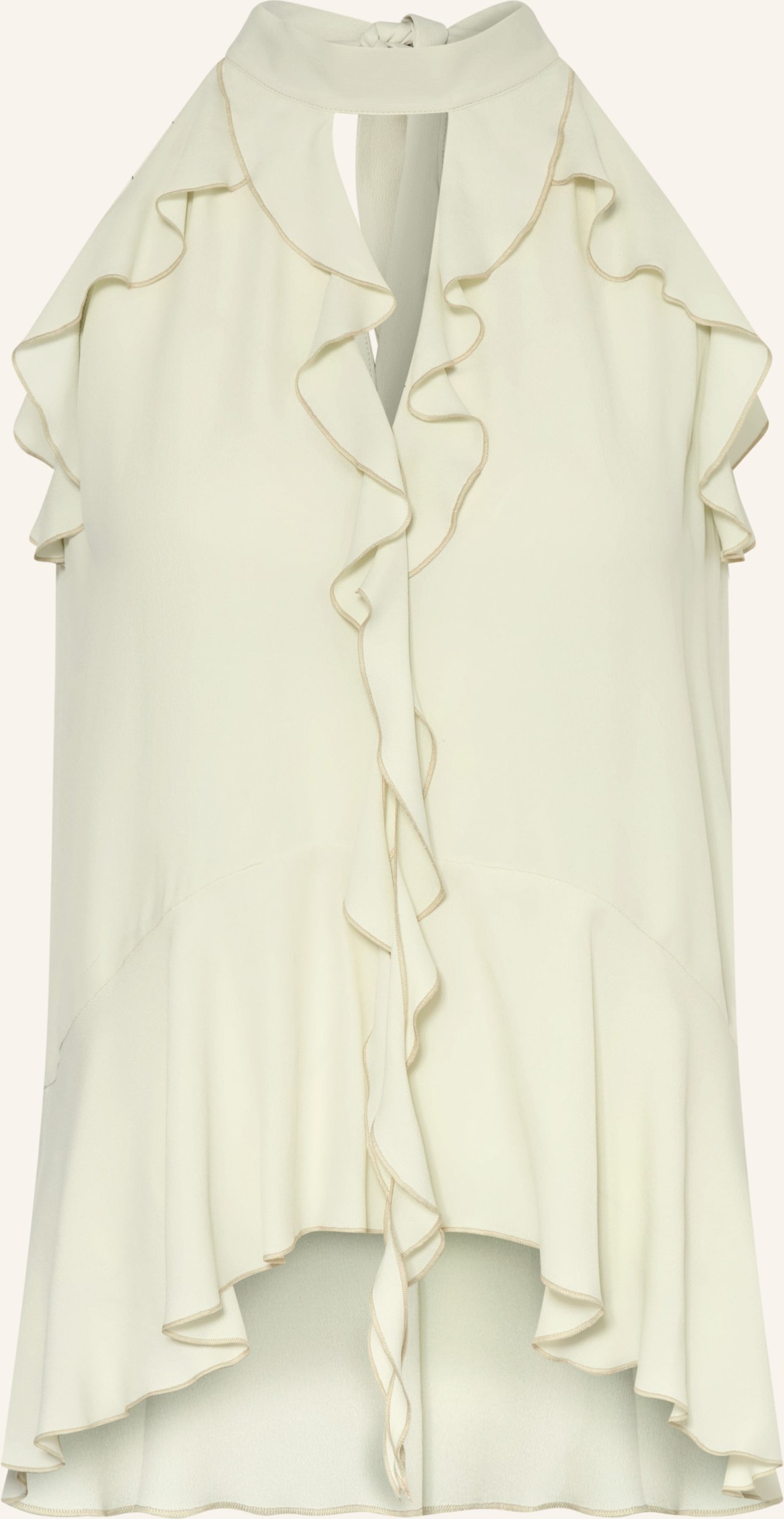 Luisa Cerano Blusentop Mit Seide Und Volants gruen