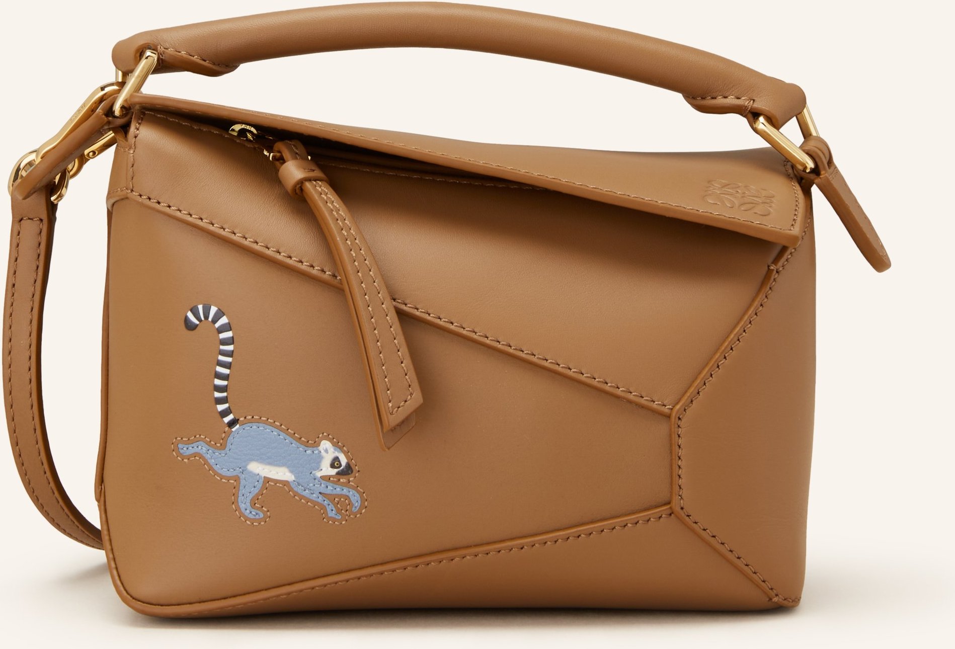 Thumbnail - Loewe Handtasche Puzzle Edge Mini braun