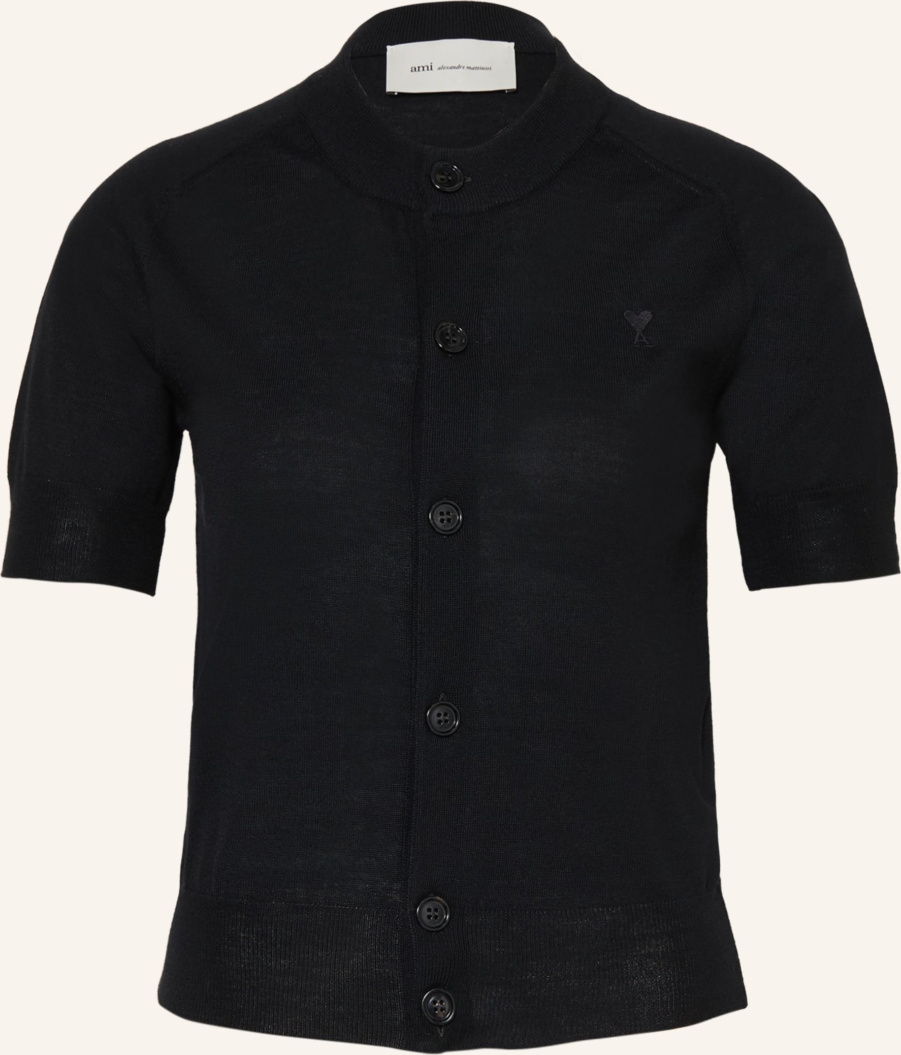 Ami Paris Strickjacke Aus Merinowolle schwarz