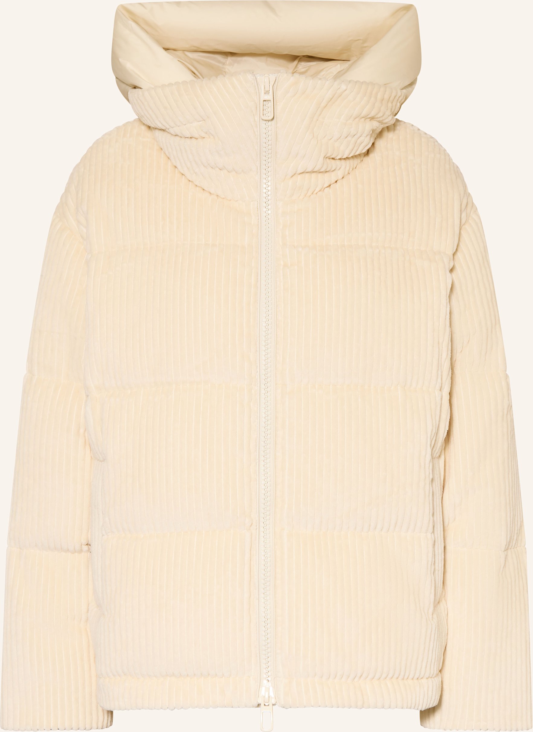 Duno Daunenjacke Lora Aus Cord weiss