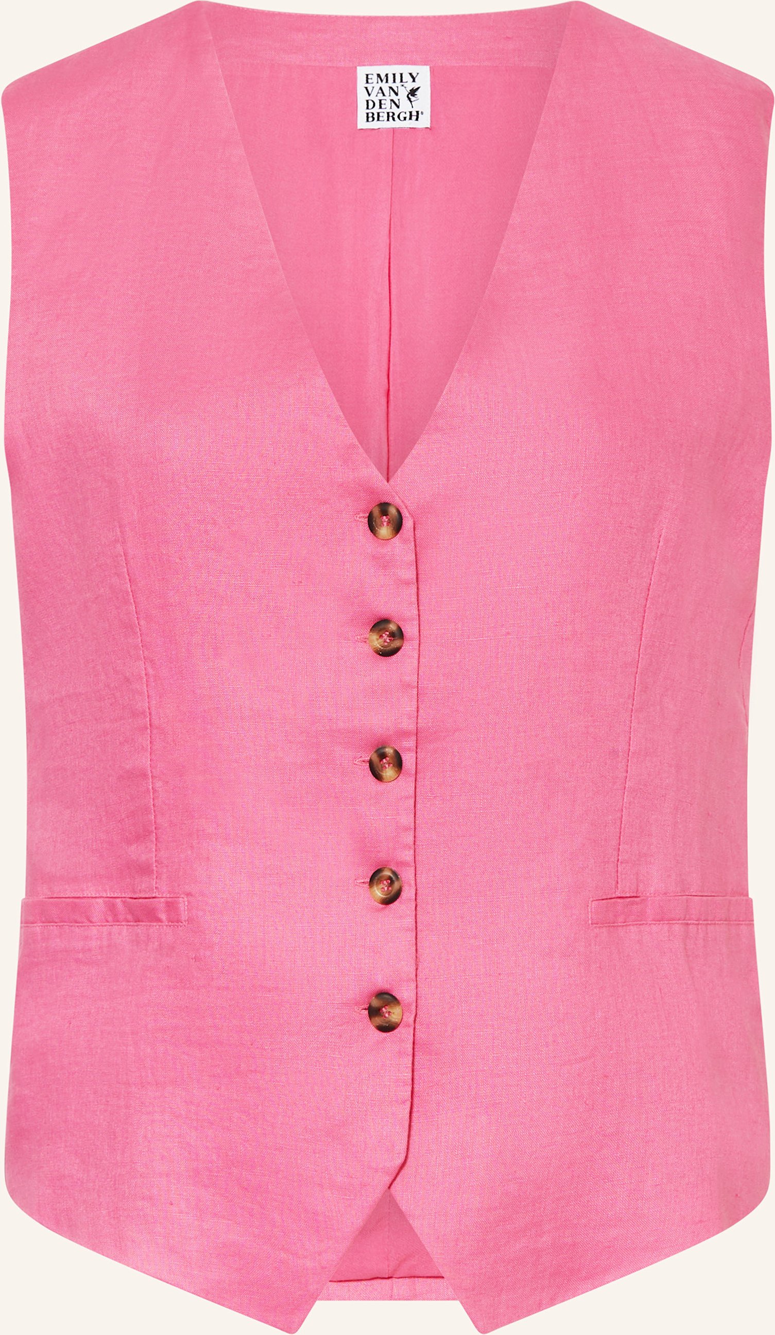 Emily Van Den Bergh Blazerweste Aus Leinen pink