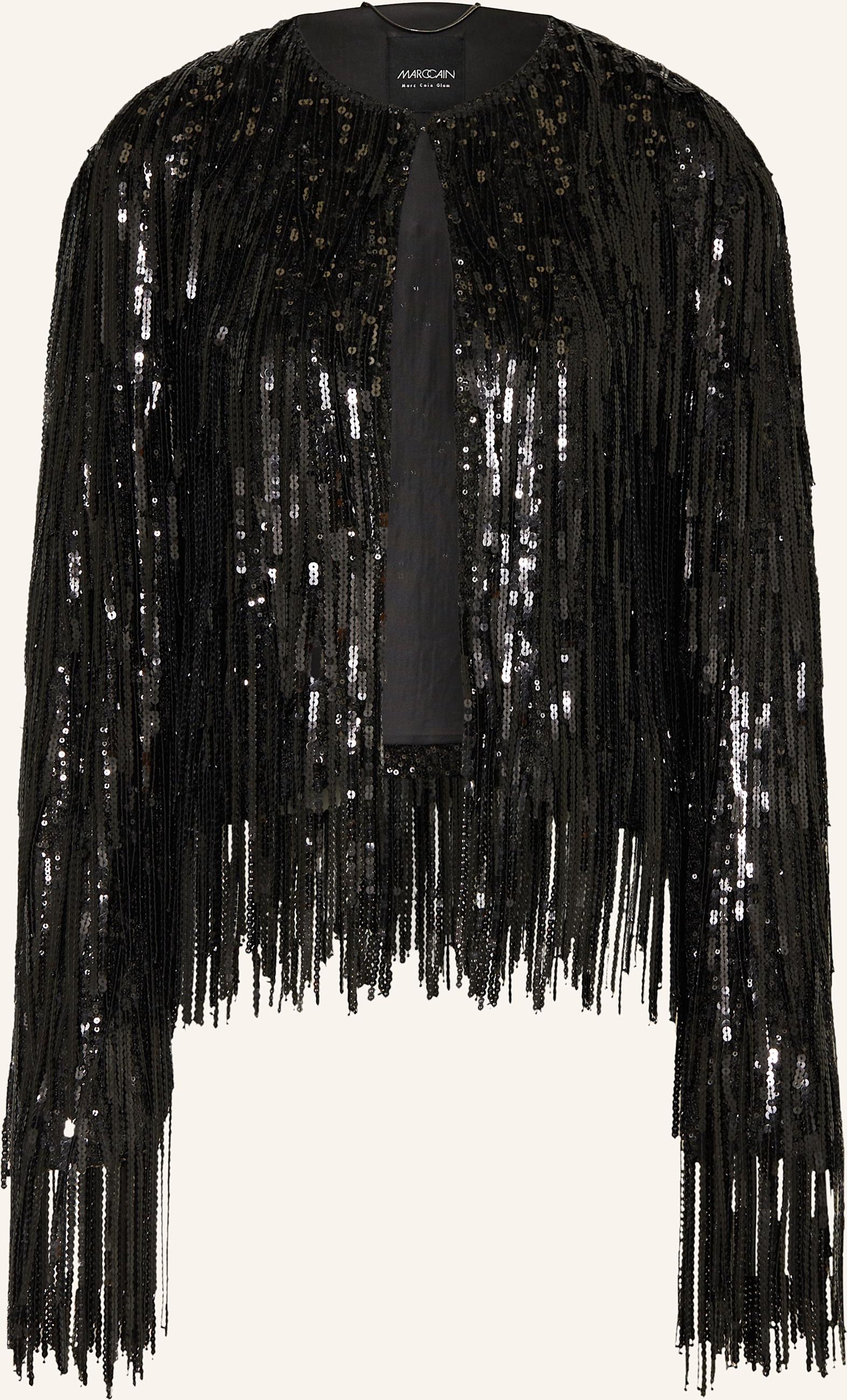 Marc Cain Kastenjacke Mit Pailletten schwarz