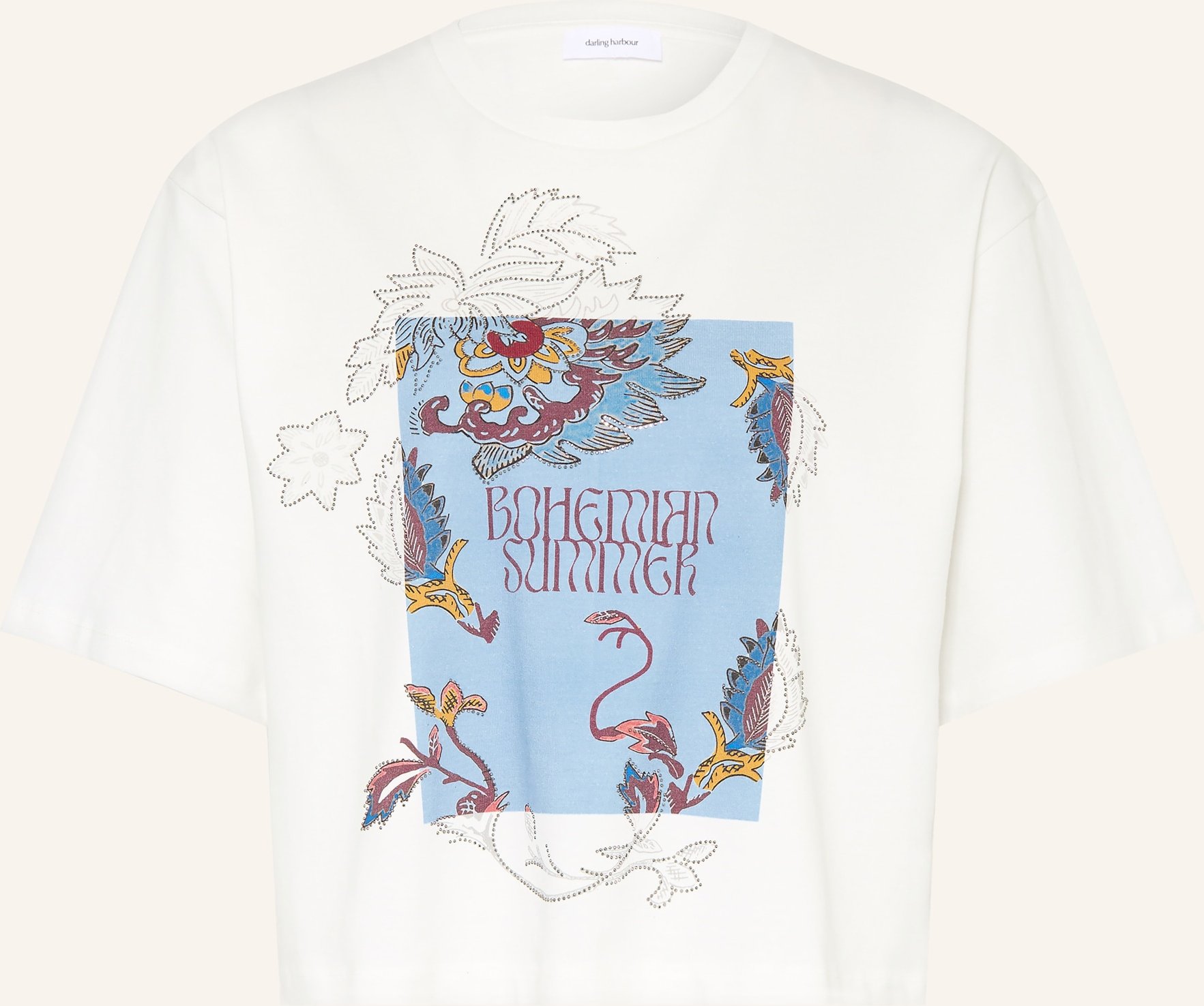 Darling Harbour T-Shirt Mit Schmucksteinen weiss