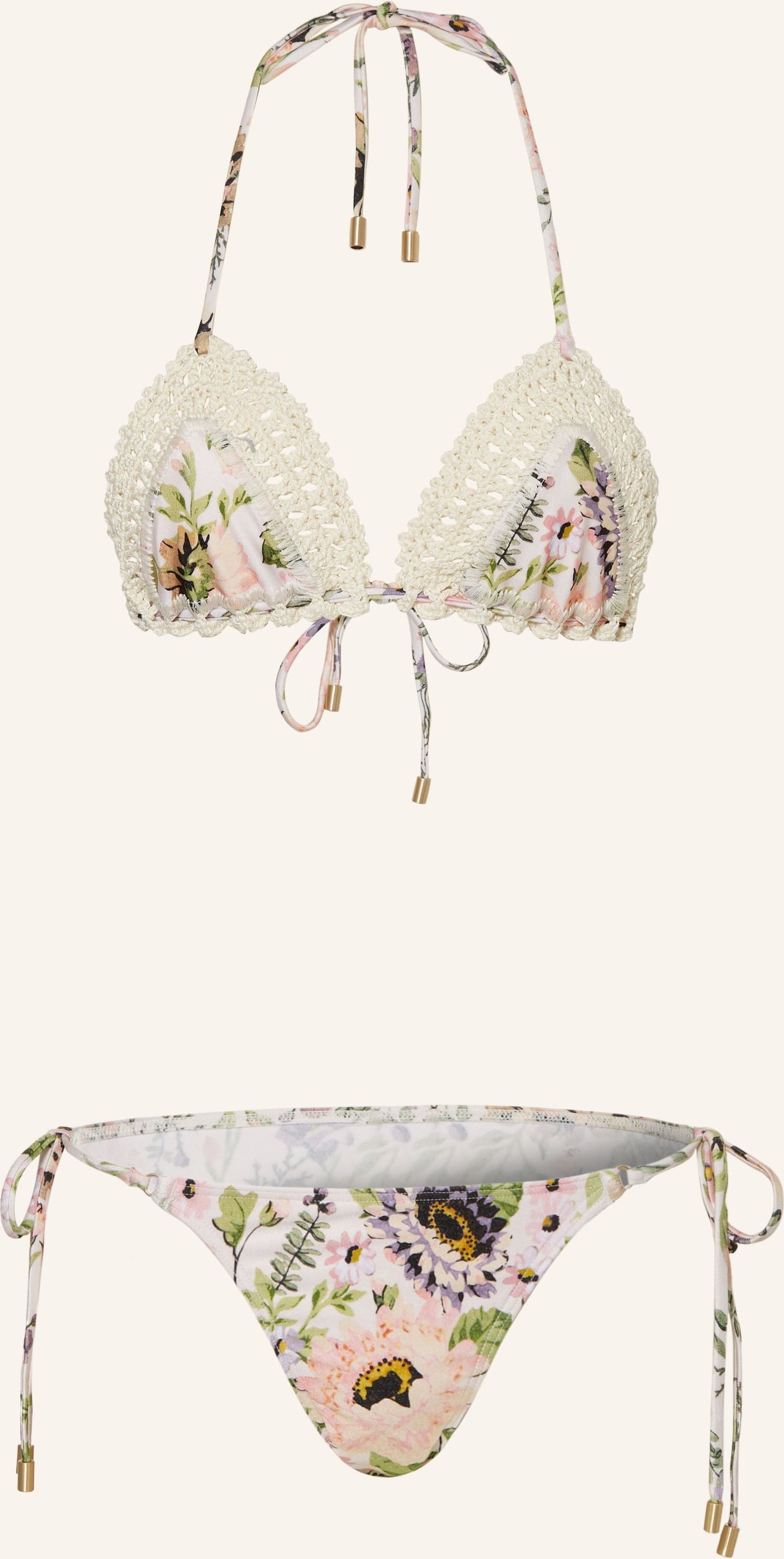 Zimmermann Triangel-Bikini Halliday rosa